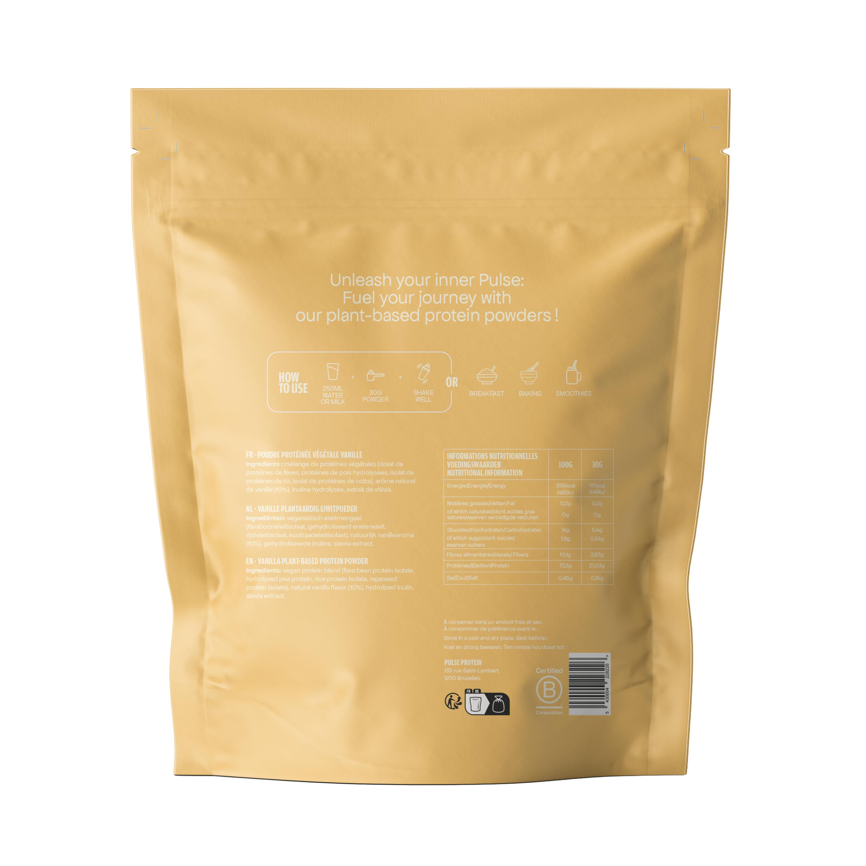 Poudre protéinée vegan vanille 750g 2/4