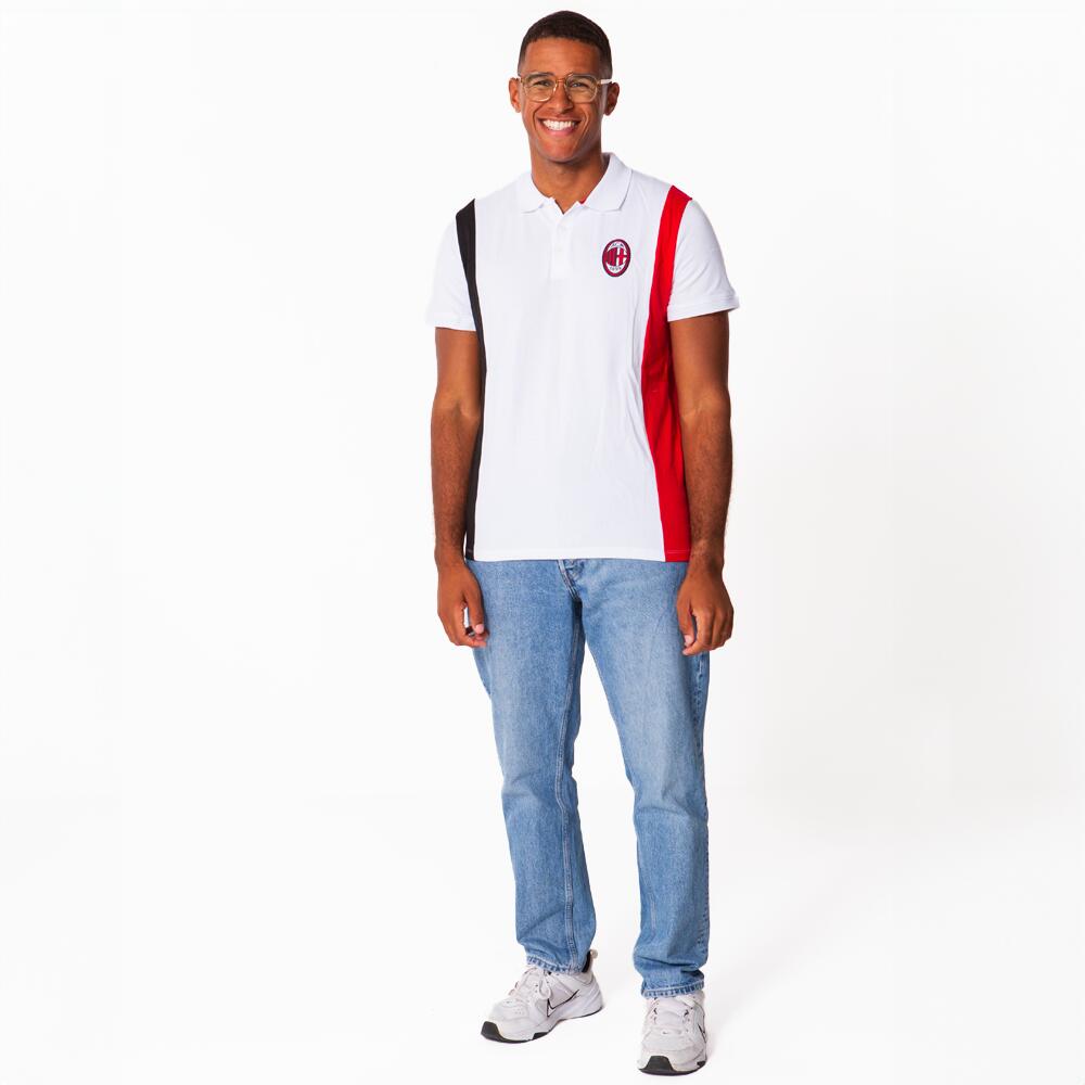 Ac Milan - Ac Milan Polo Homme - Polo Manches Courtes - Blanc - 48 Xl - Decathlon