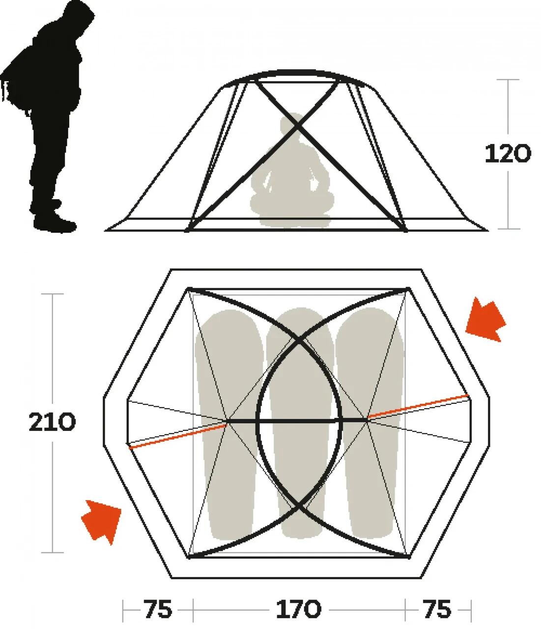 Tente Ferrino Svalbard 3.0 Orange 5/5