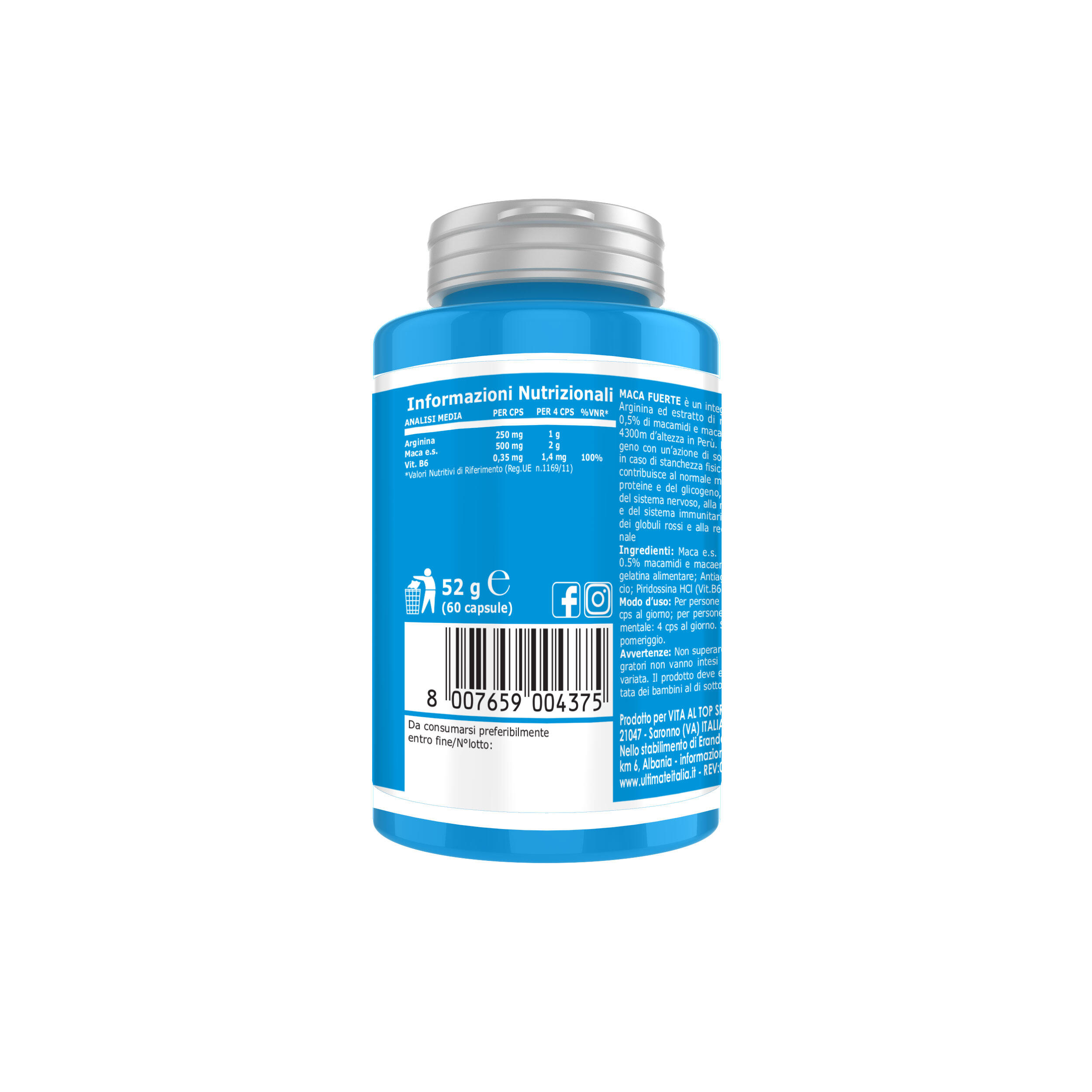 Integratore alimentare - MACA FUERTE - 60 cps 3/7