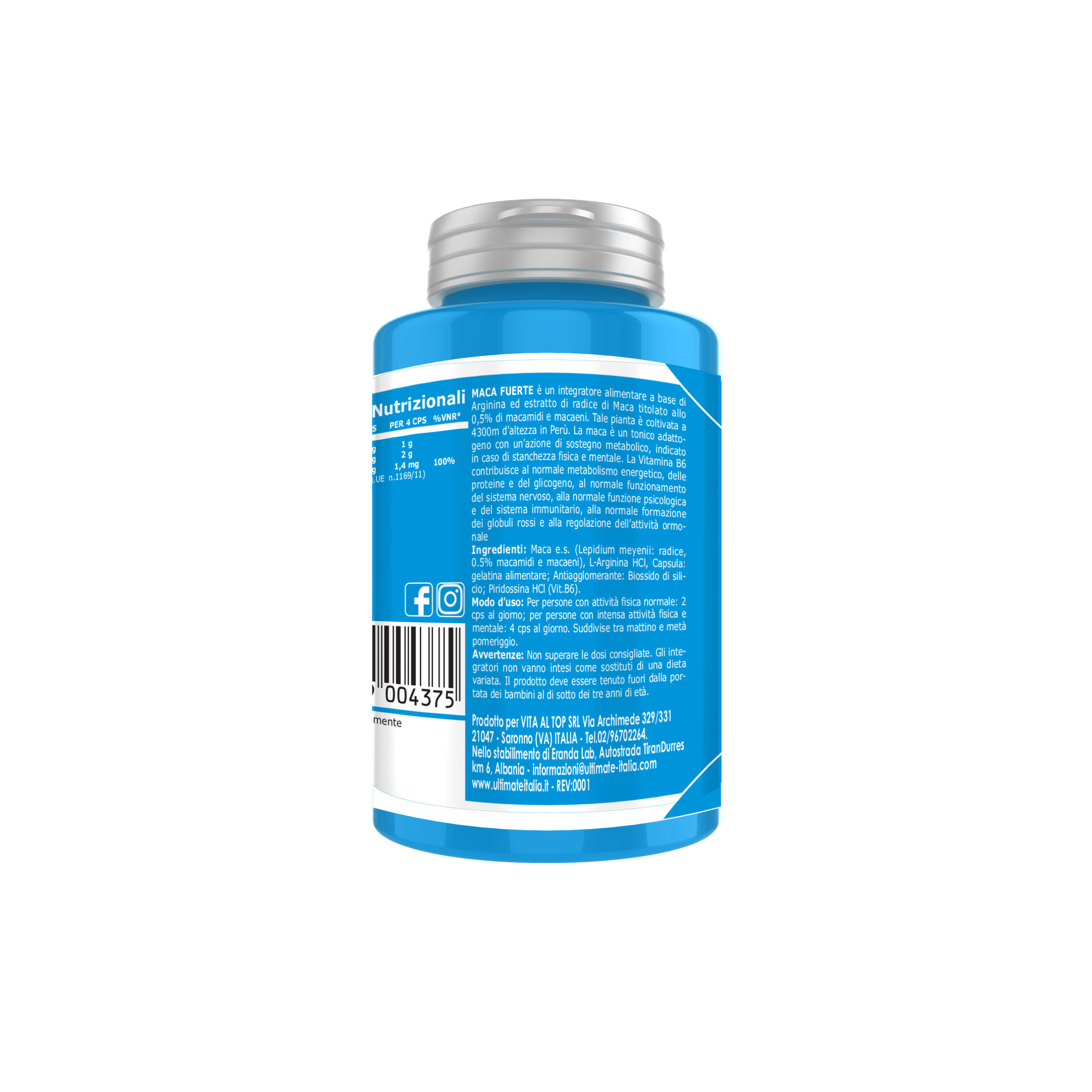 Integratore alimentare - MACA FUERTE - 60 cps 2/7