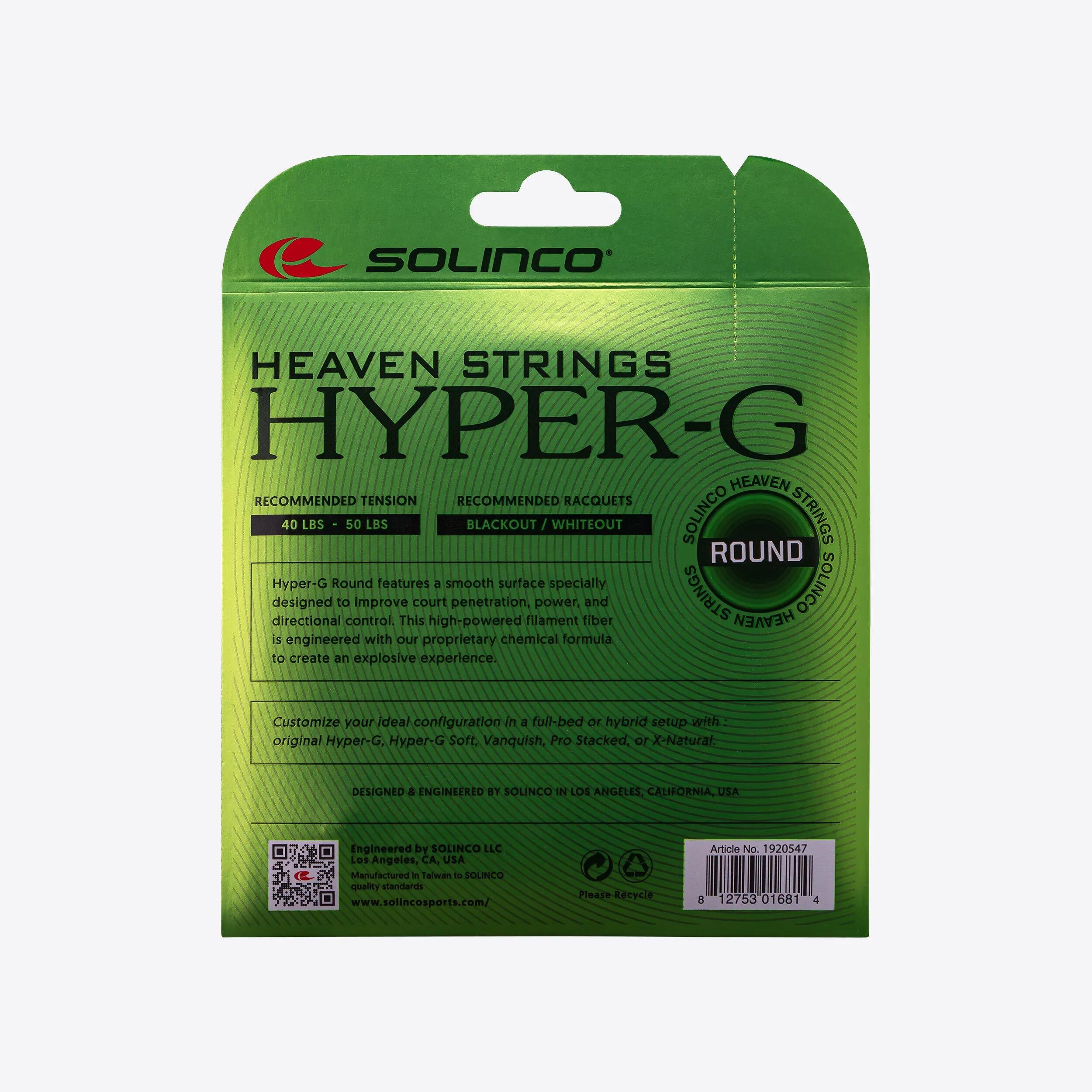 Naciąg tenisowy Solinco Hyper-G Round zielony 1.20 2/2