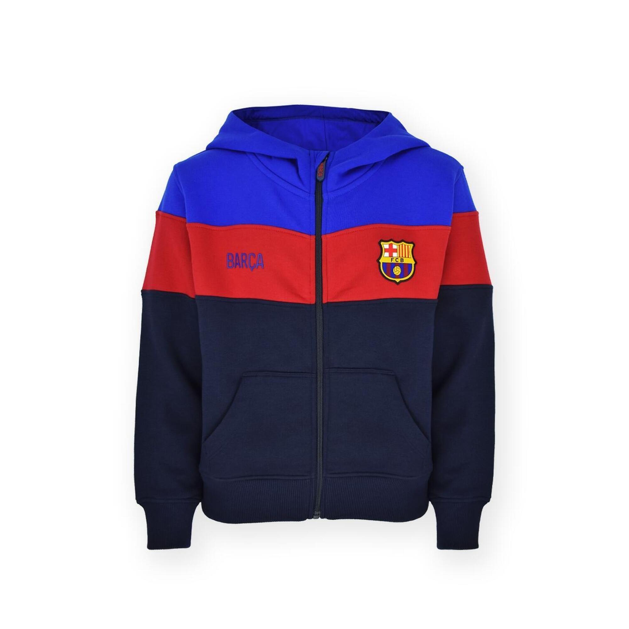 Bluza z kapturem dla dzieci Barcelona 2024-25 Blaugrana
