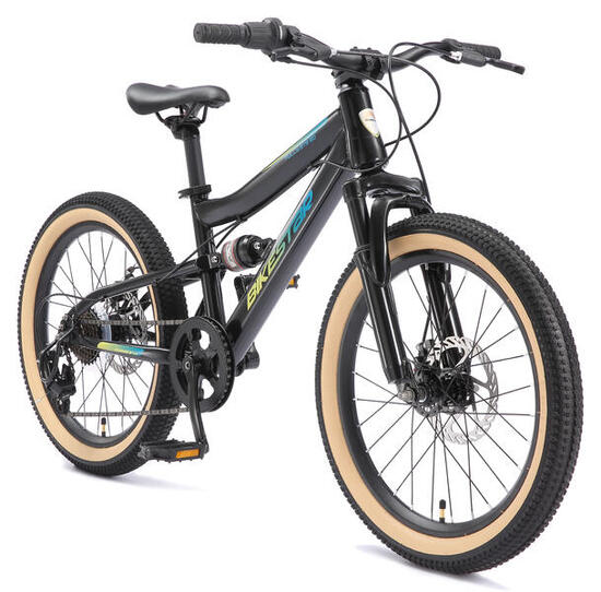 VTT 20" vélo enfant 6 ans, tout suspendu, 21 vitesses, frein à disque