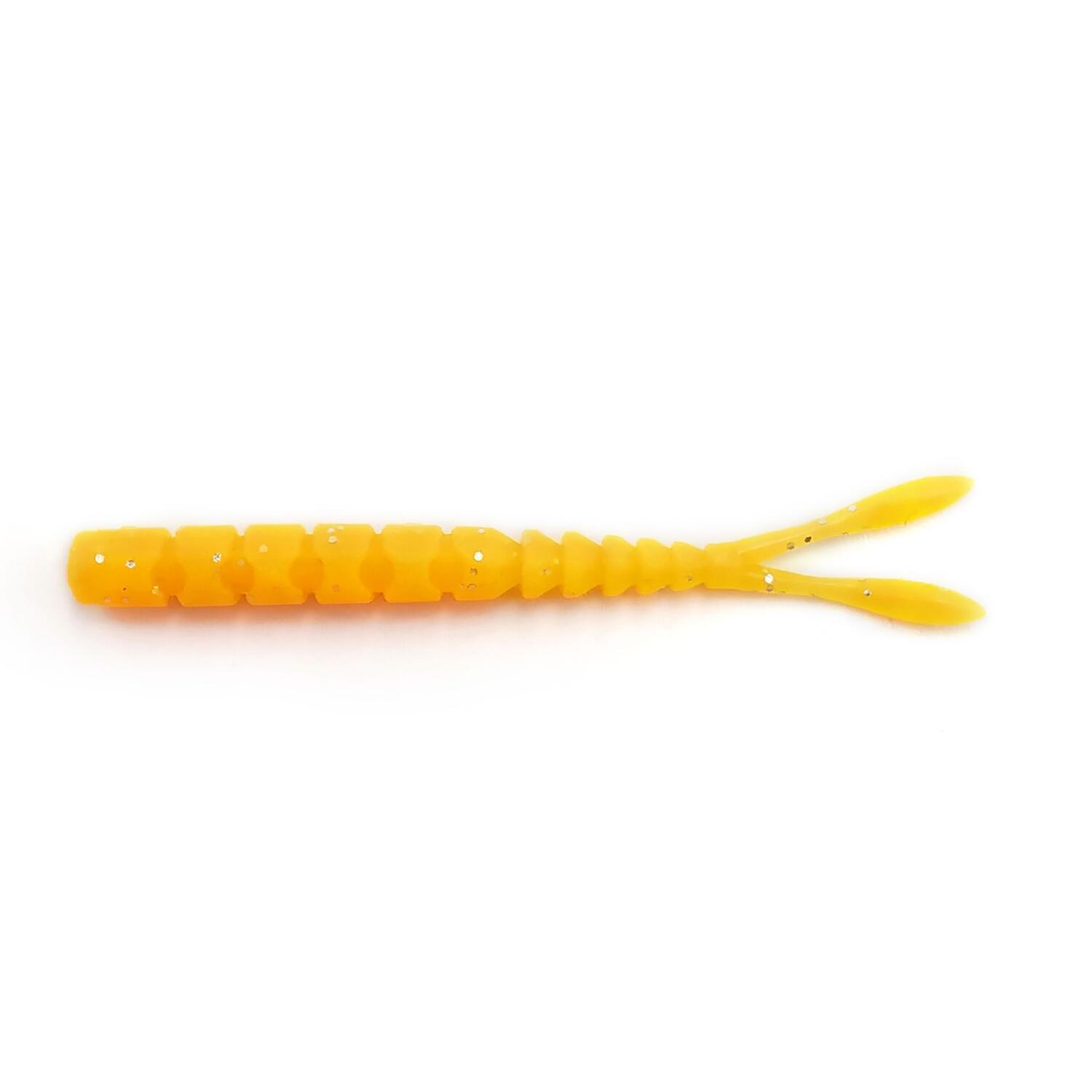 GRUB MUSTAD AJI MICRO PILO 5 CM ORANGE GLOW GLITTER, 15 BUC / PLIC