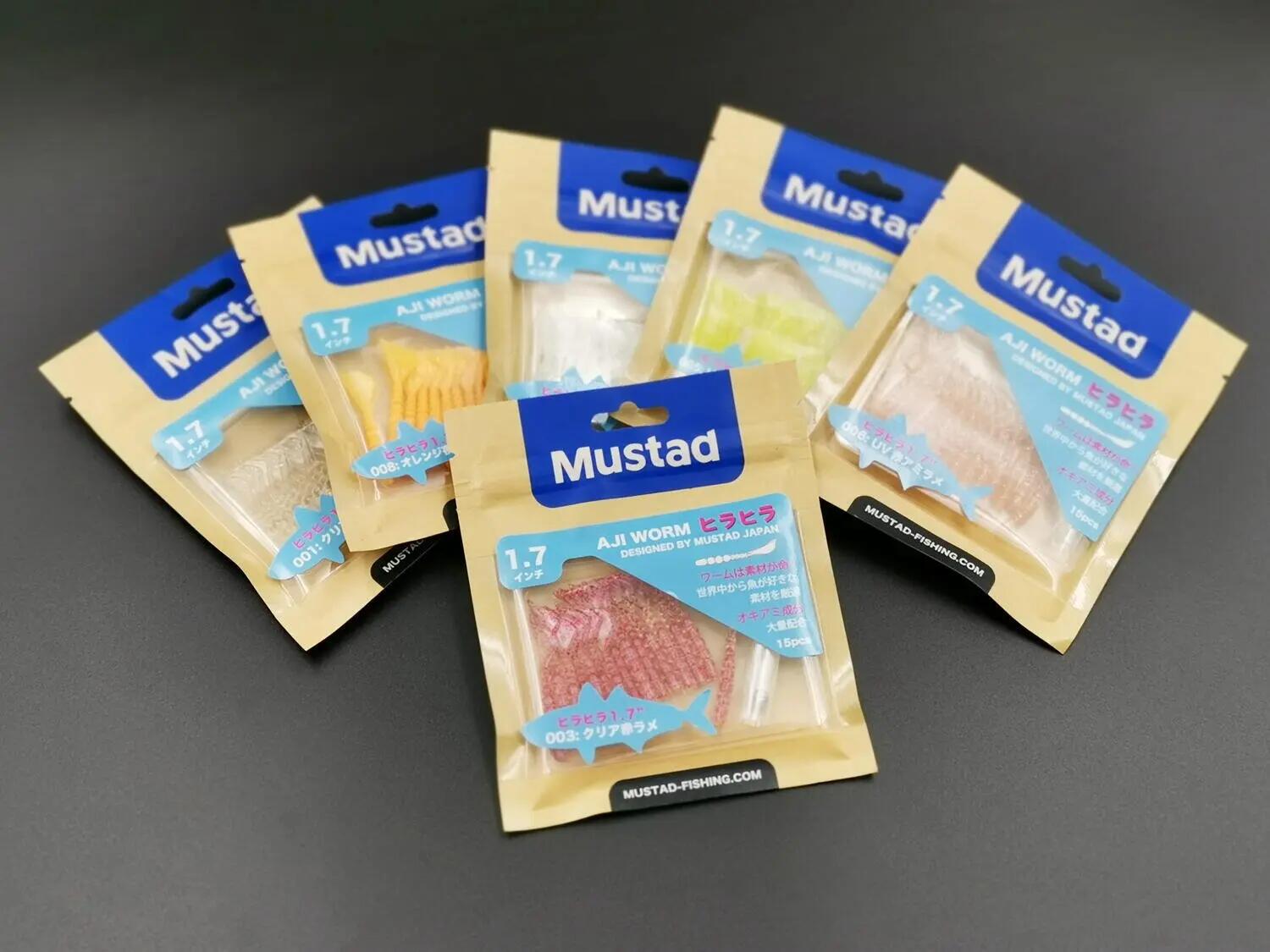 GRUB MUSTAD AJI MICRO PLU 5 CM CLEAR SILVER GLITTER, 15 BUC / PLIC 3/4