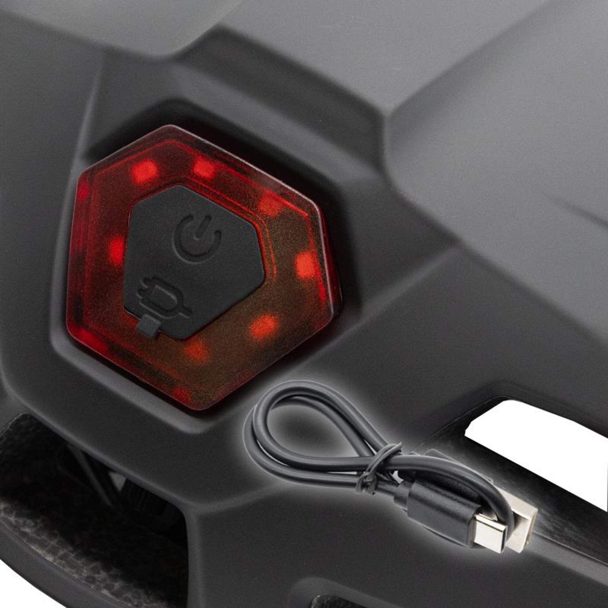 Casco con luz CP04 negro L 4/4