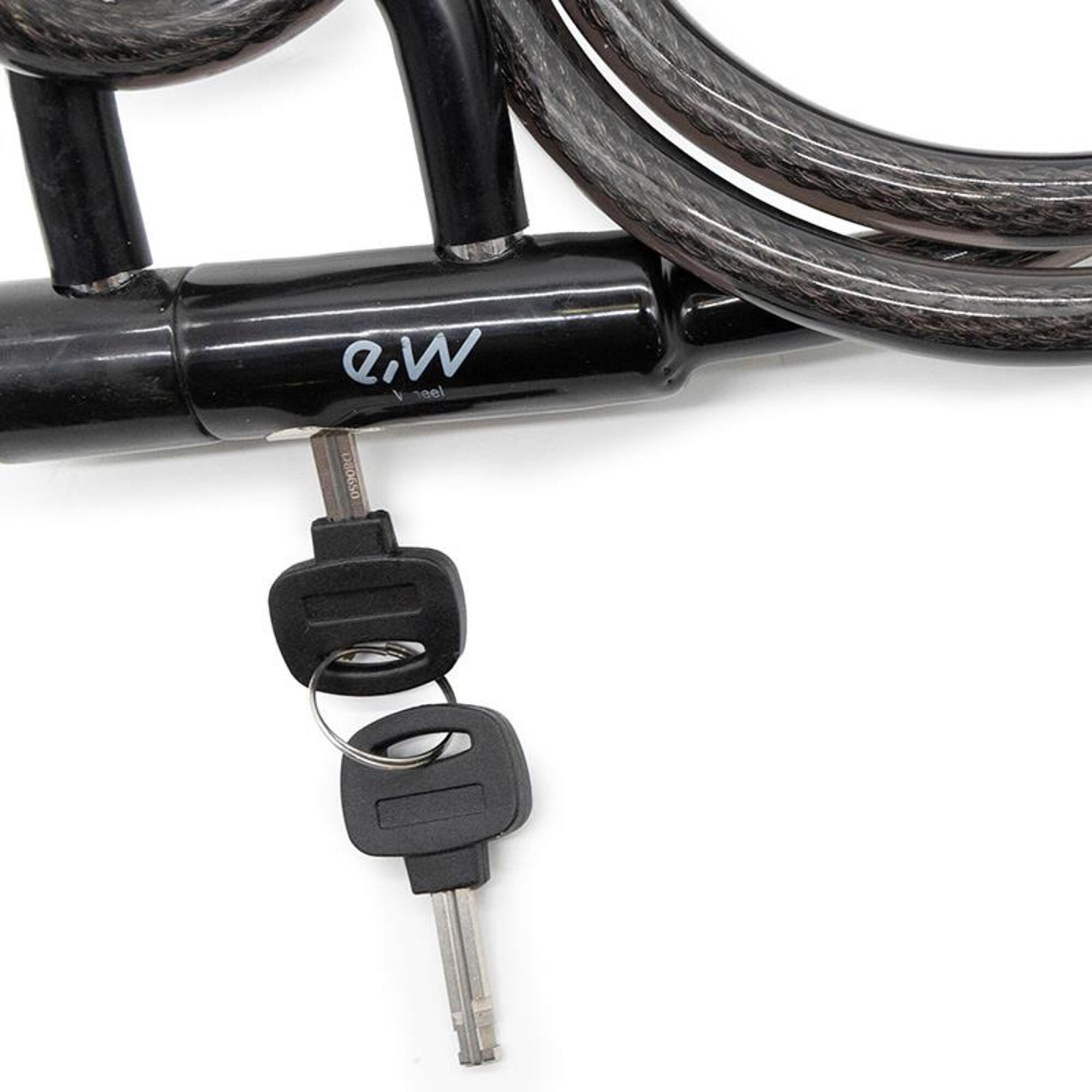 Candado de llave EWLK014 negro 4/5
