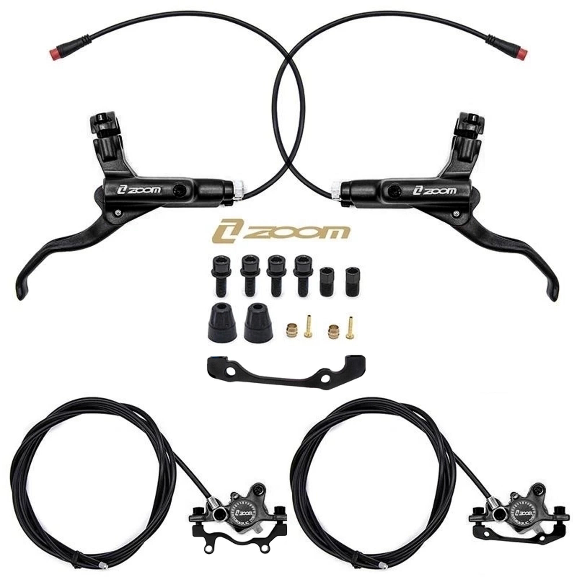 Kit de freno hidráulico negro CR-3 Delantero L trasero L [Zoom] 2/5