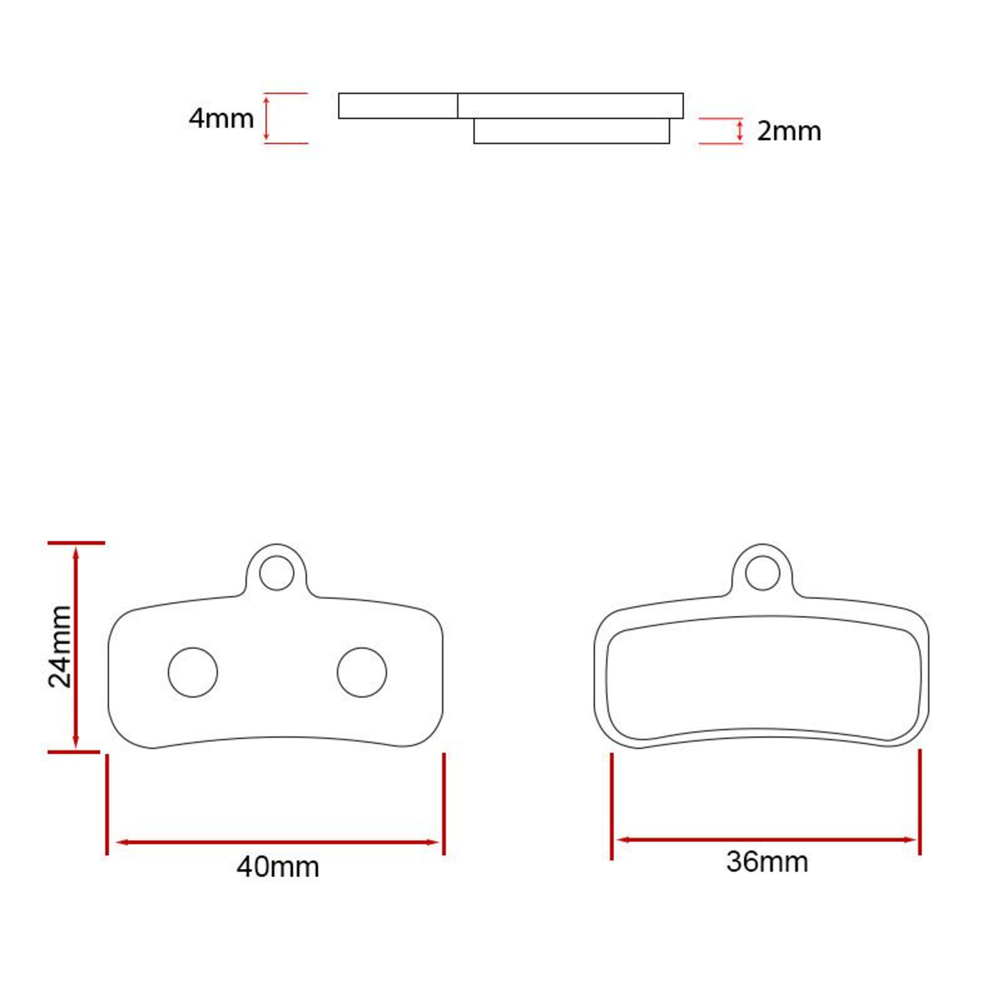 Pastilla de freno RT007-S sinterizada para Shimano saint M810/M820 - Juego de 2 5/5