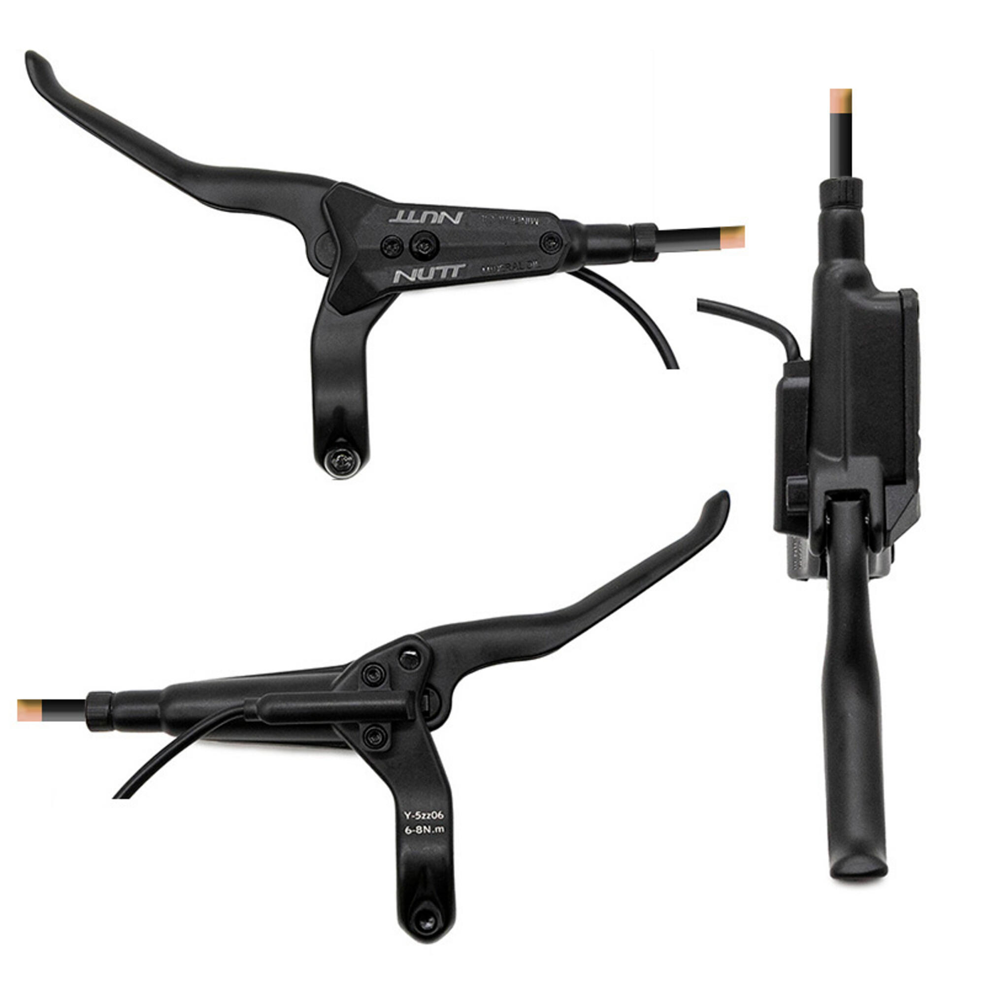 Kit de freno hidráulico negro A5-D Delantero L trasero R [NUTT] 5/5