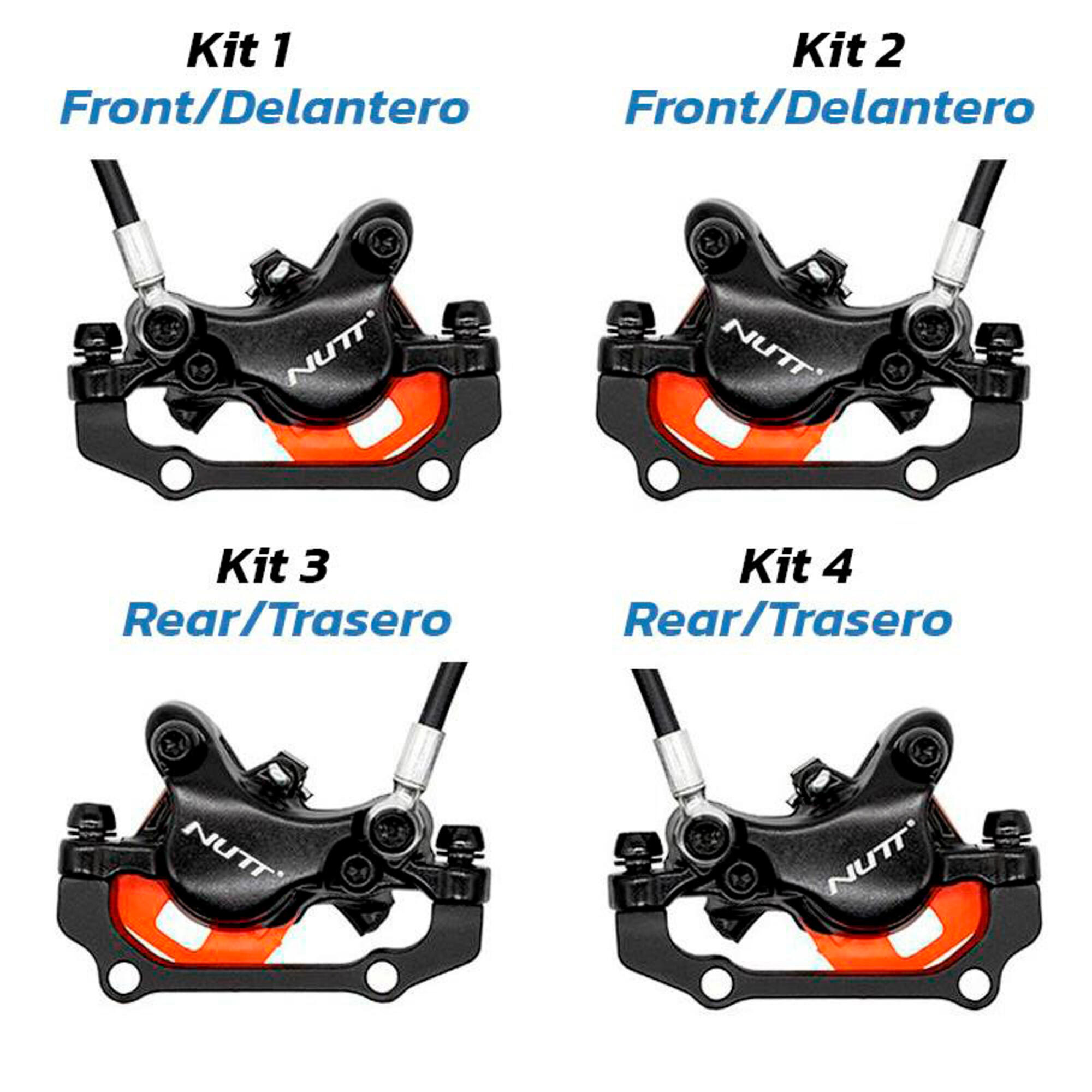 Kit de freno hidráulico negro Y5 Delantero L trasero R [NUTT] 4/5