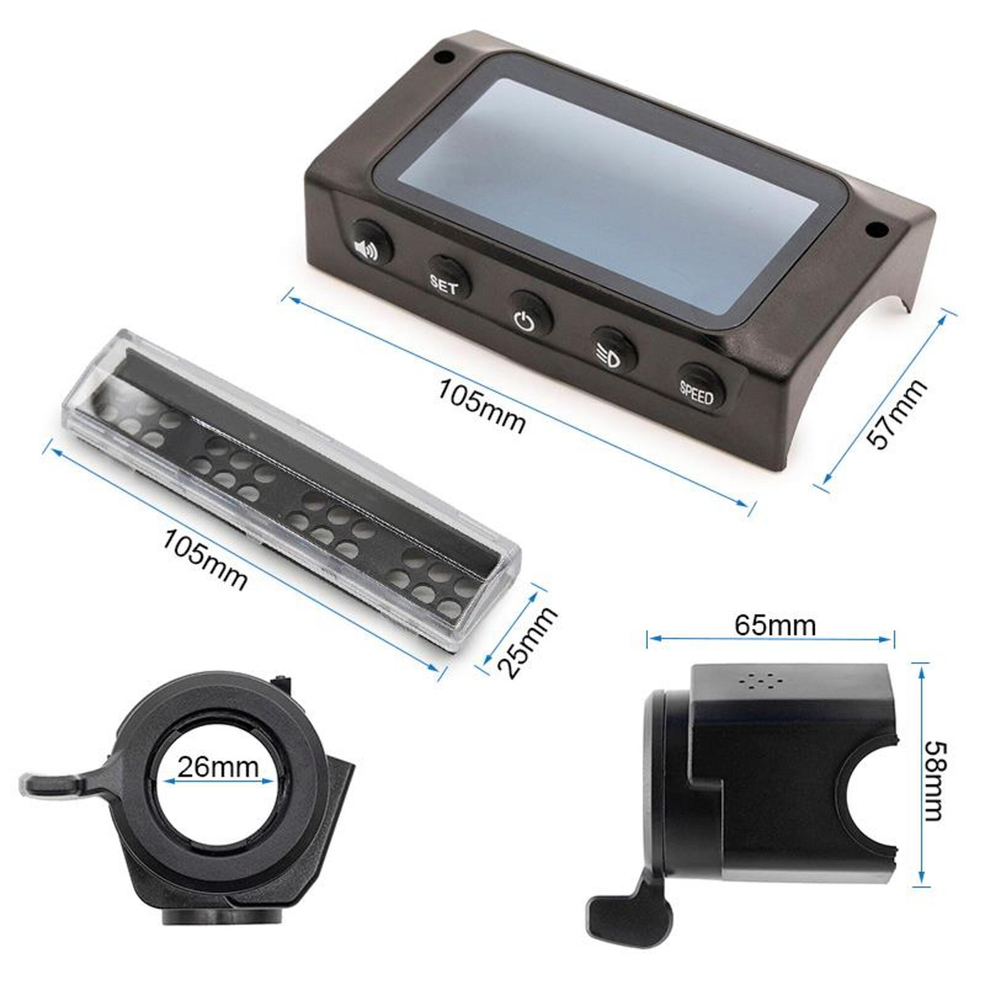 Carcasa display con acelerador y freno para Kugoo 2/5