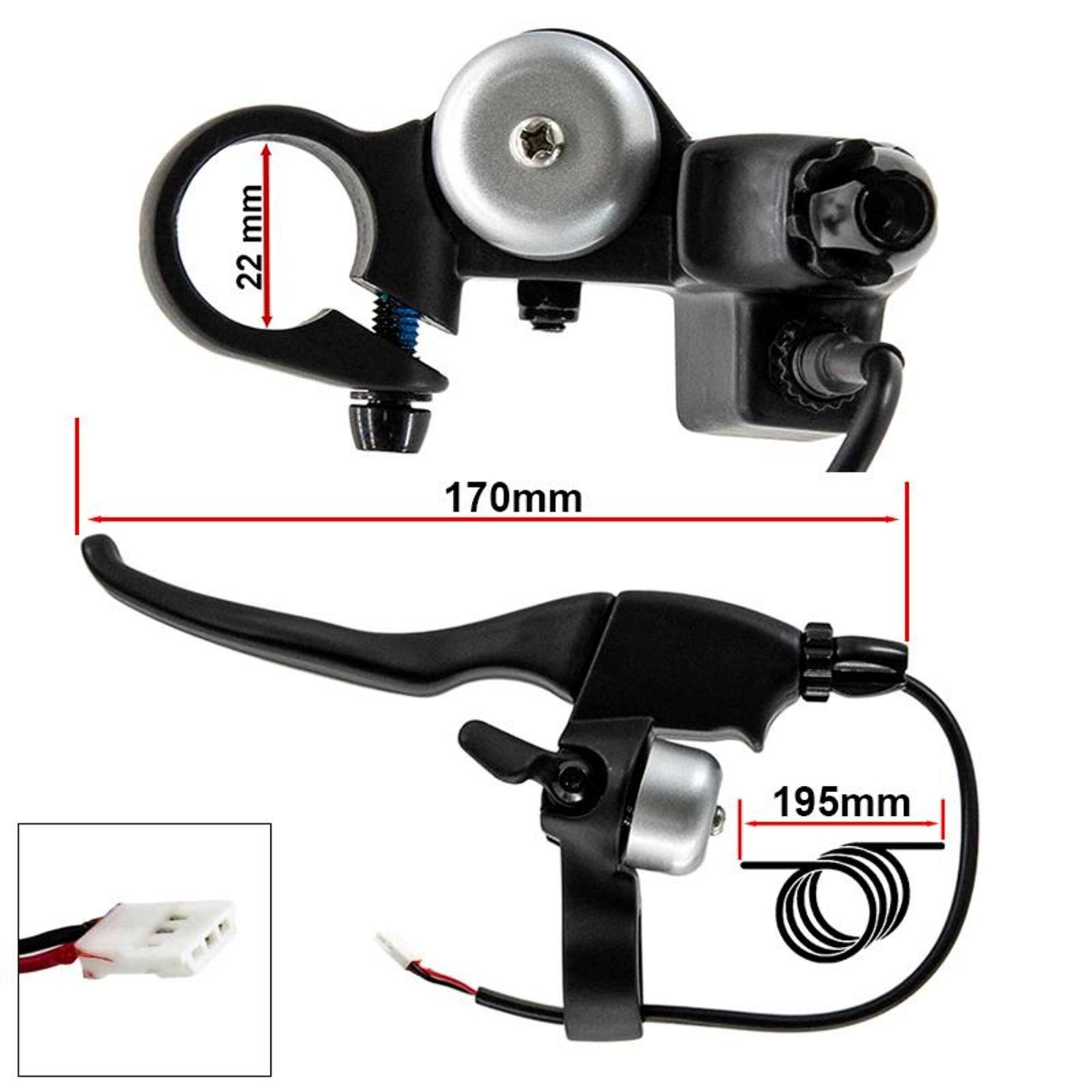 Maneta de freno con sensor, tensor y timbre 2/3