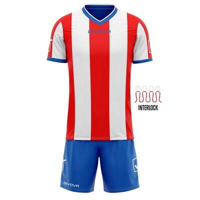Sportset givova catalano rood-wit rood