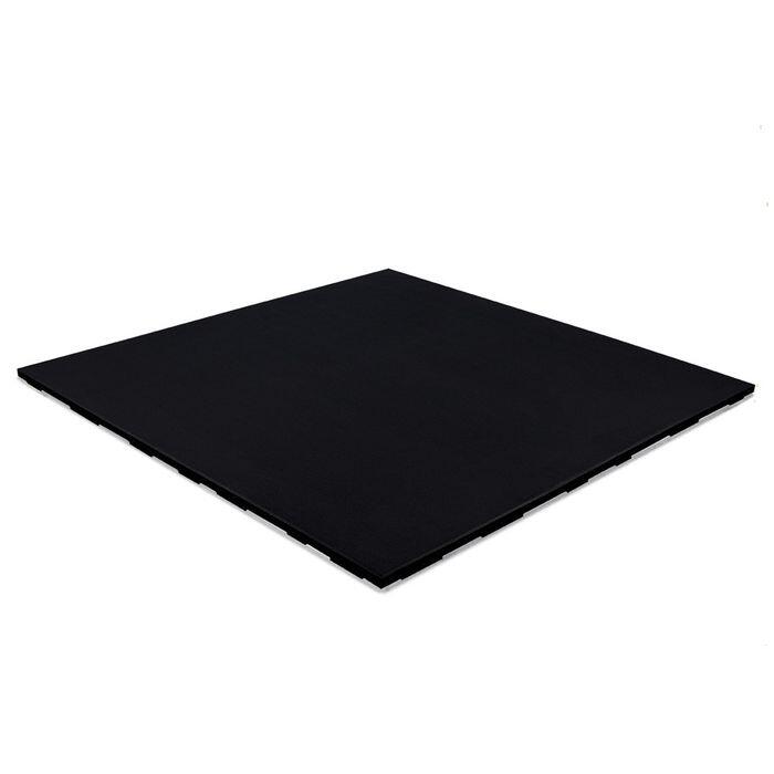 GLADIATORFIT Rubber flooring "Connect Tiles Pure Black" 100x100x2cm + 7 connectors Stockz