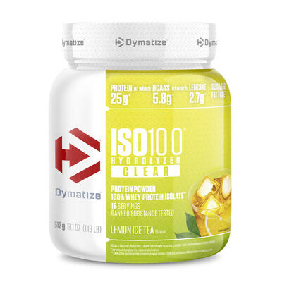 Dymatize iso 100 clear (512g) lemon ice tea - eiwitten - helder eiwit