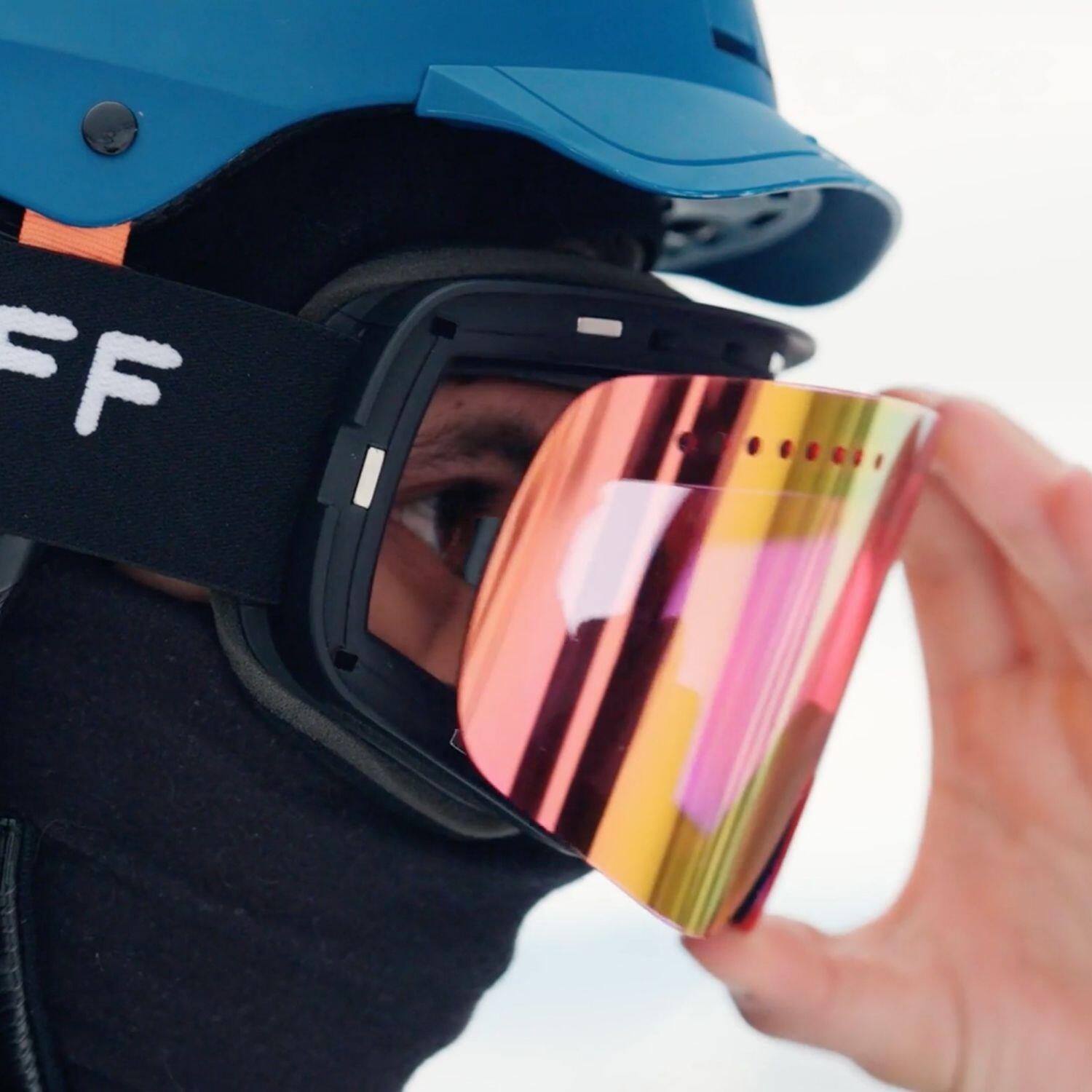 Masque GO-OFF MAGNET avec 2 écrans – violet et orange 6/7