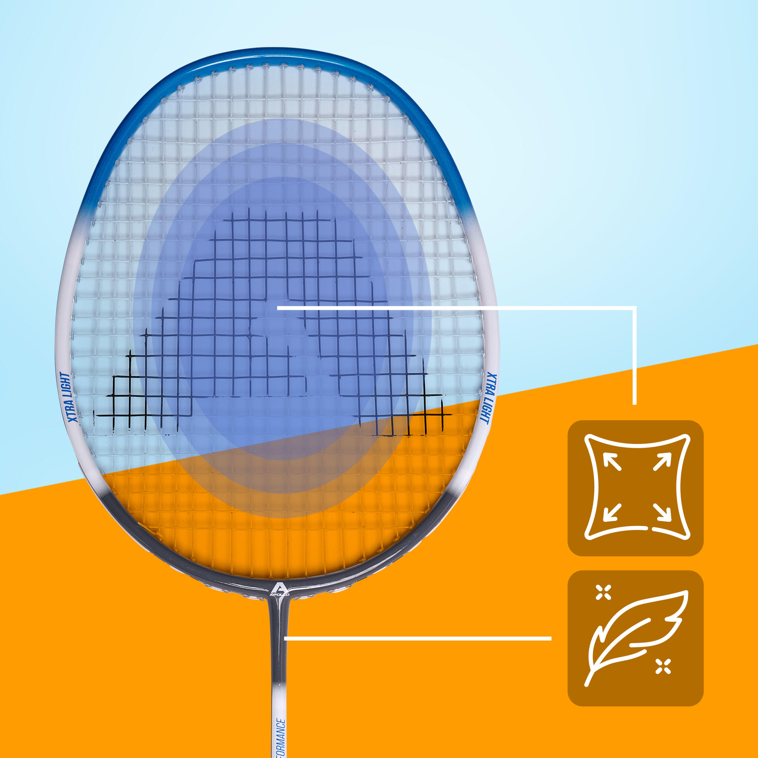 Set Apollo Badminton Match Pro 800 – 2 raquettes, volants & sac 3/7