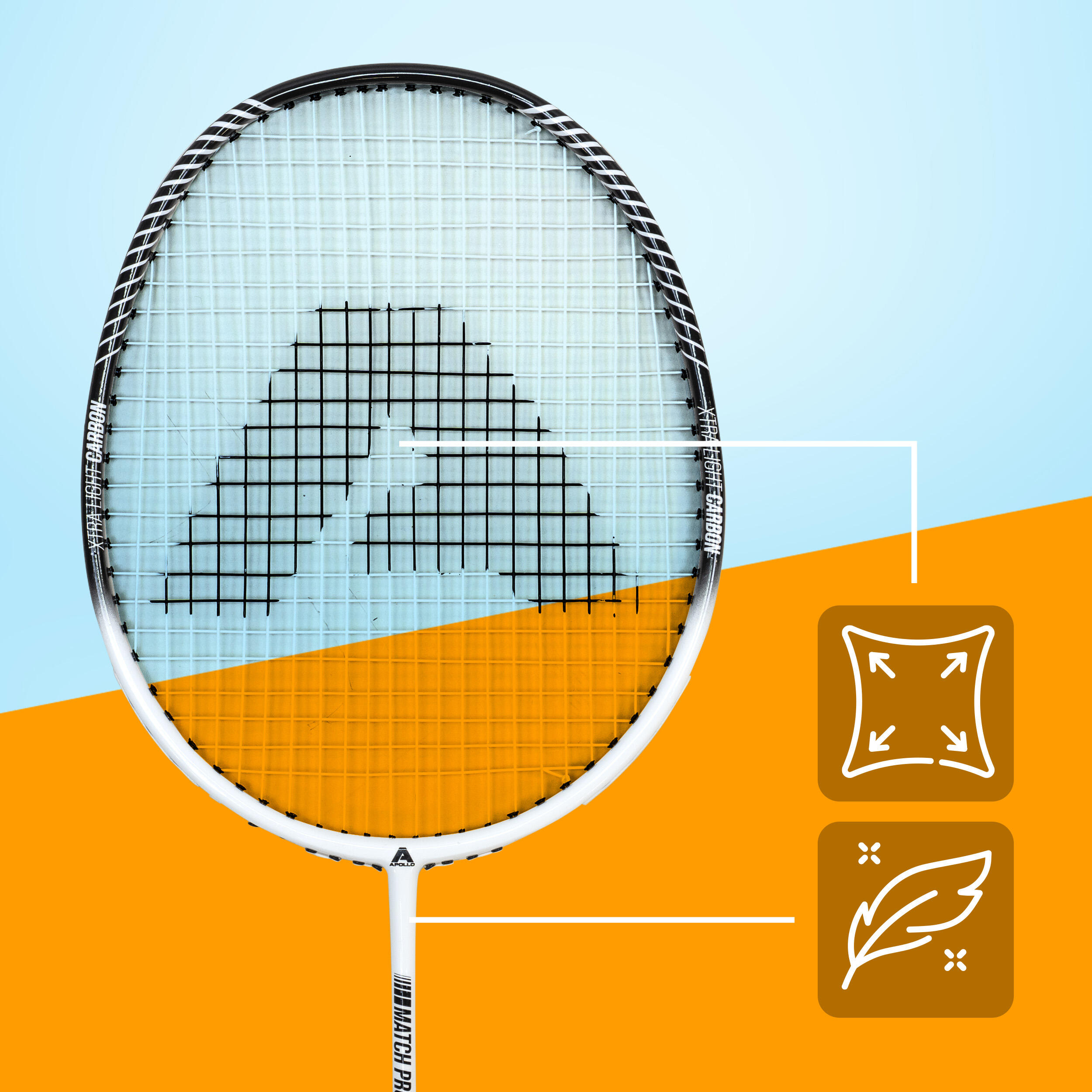 Set Apollo Badminton Match Pro 800 – 2 raquettes, volants & sac 3/7
