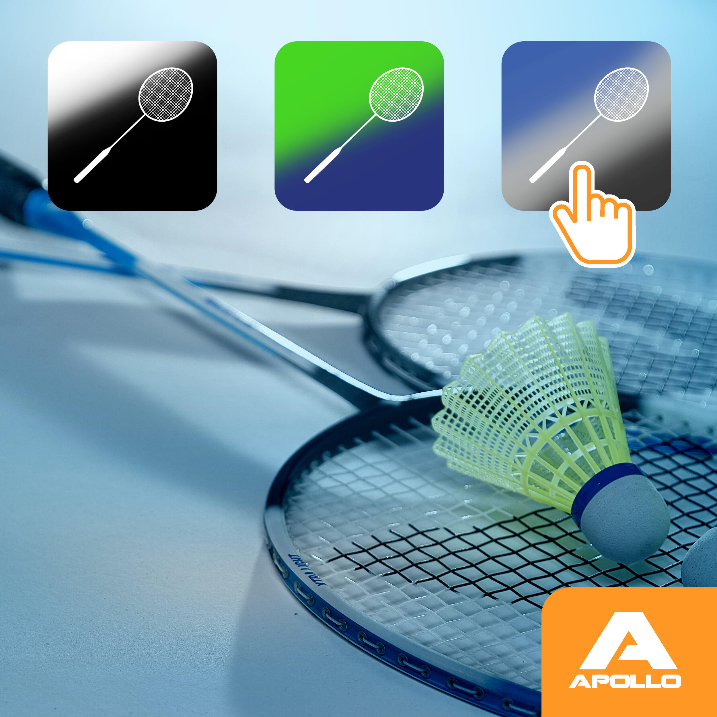 Set Apollo Badminton Match Pro 800 – 2 raquettes, volants & sac 6/7