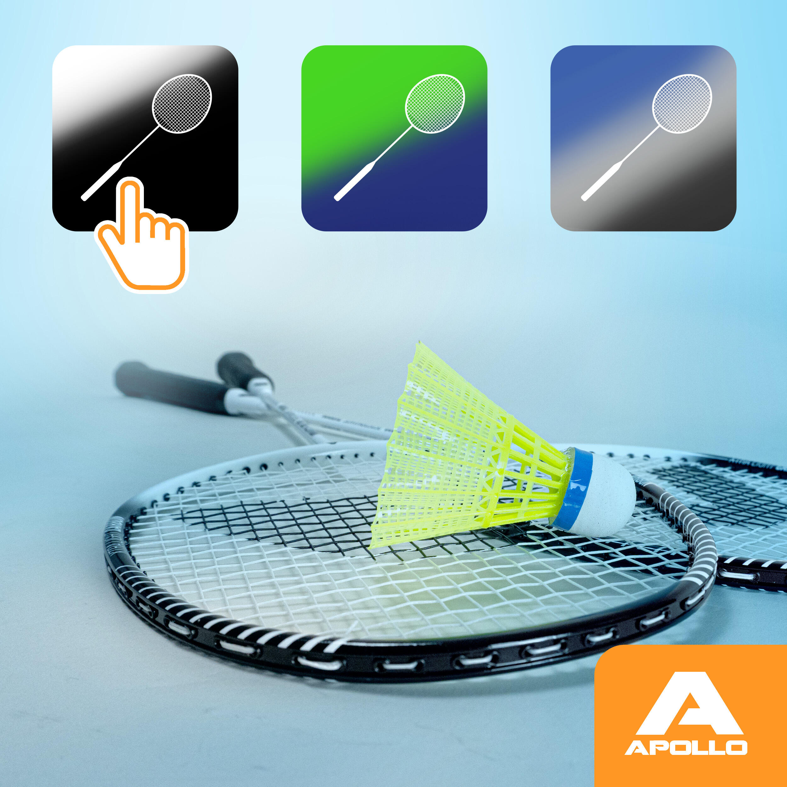 Set Apollo Badminton Match Pro 800 – 2 raquettes, volants & sac 6/7