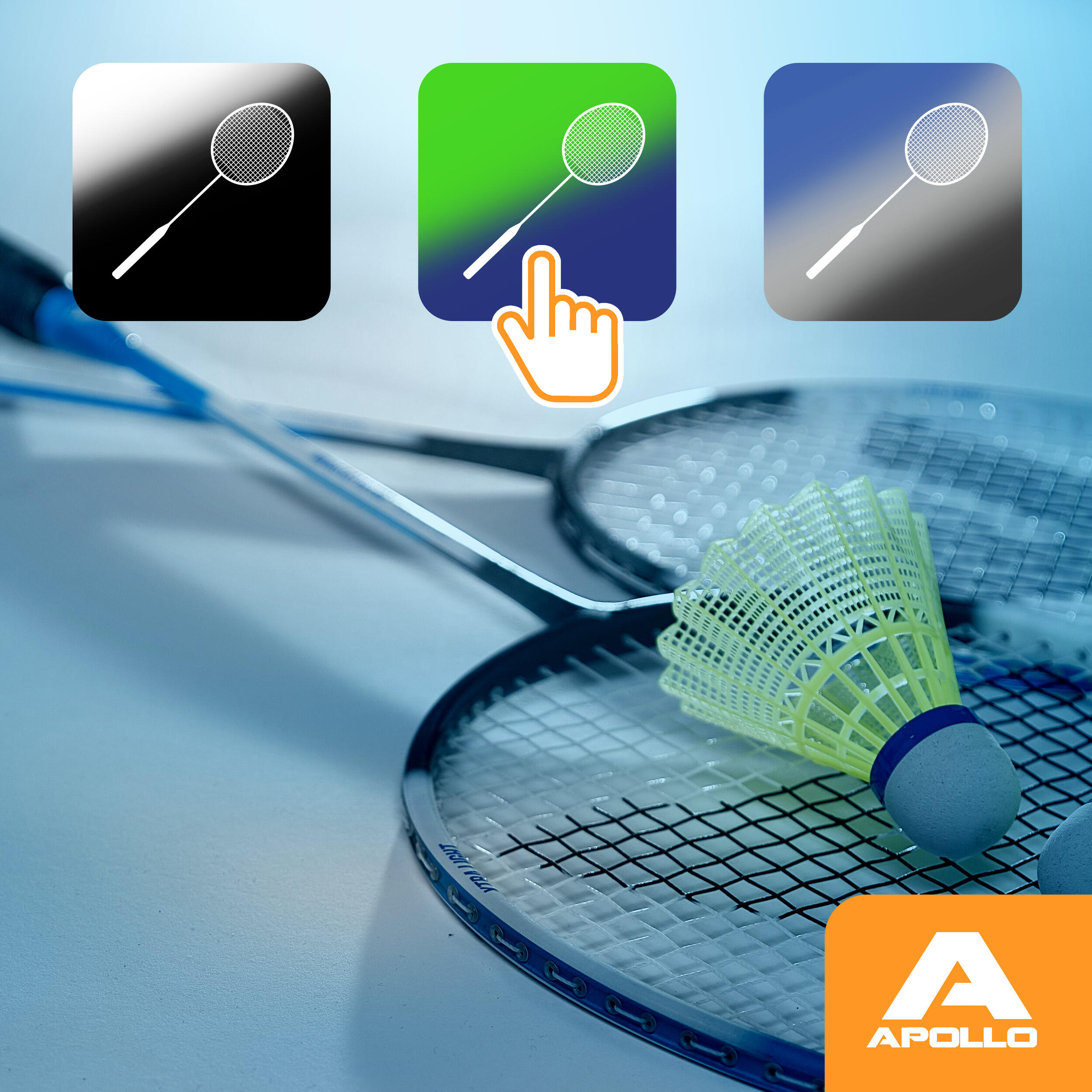 Set Apollo Badminton Match Pro 800 – 2 raquettes, volants & sac 6/7