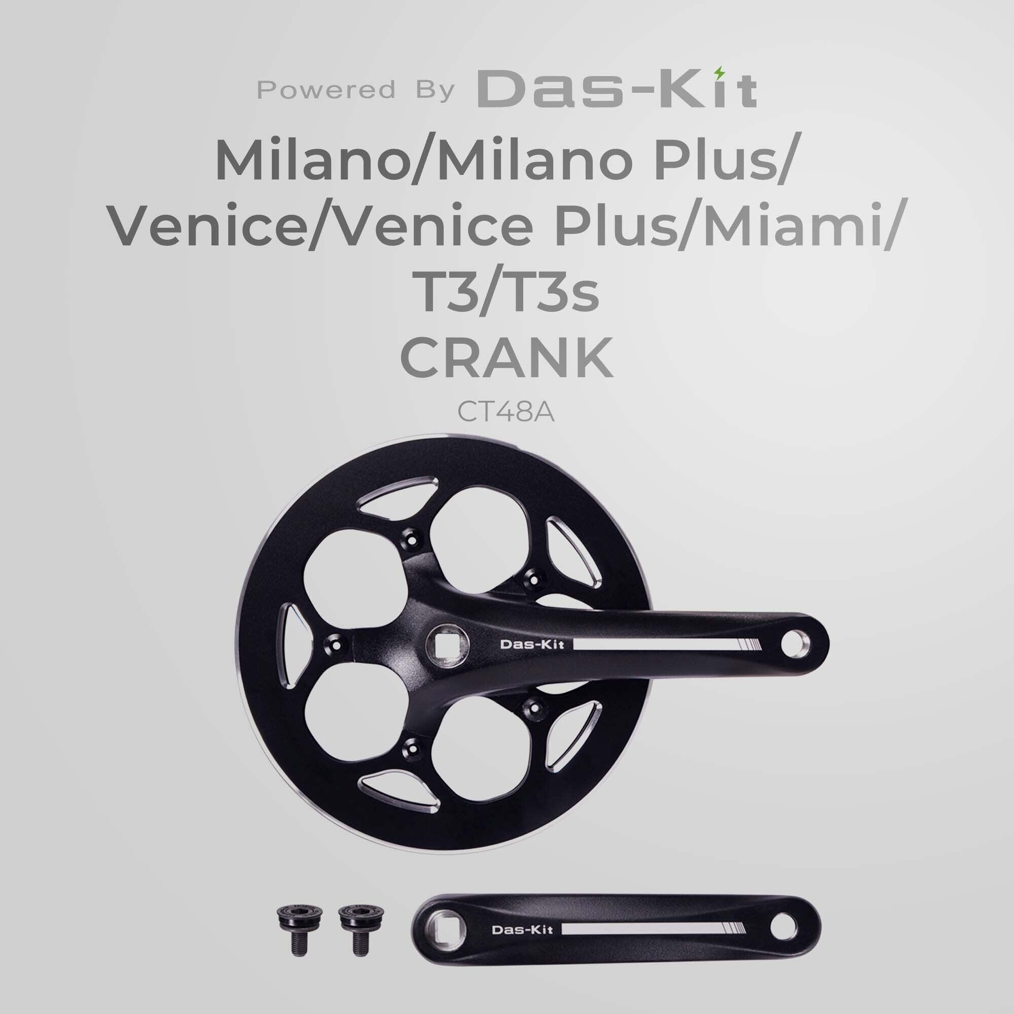 Das-Kit CT48A Crank Set for NCM Milano/Milano+/Venice/Venice+/Miami/T3/T3s