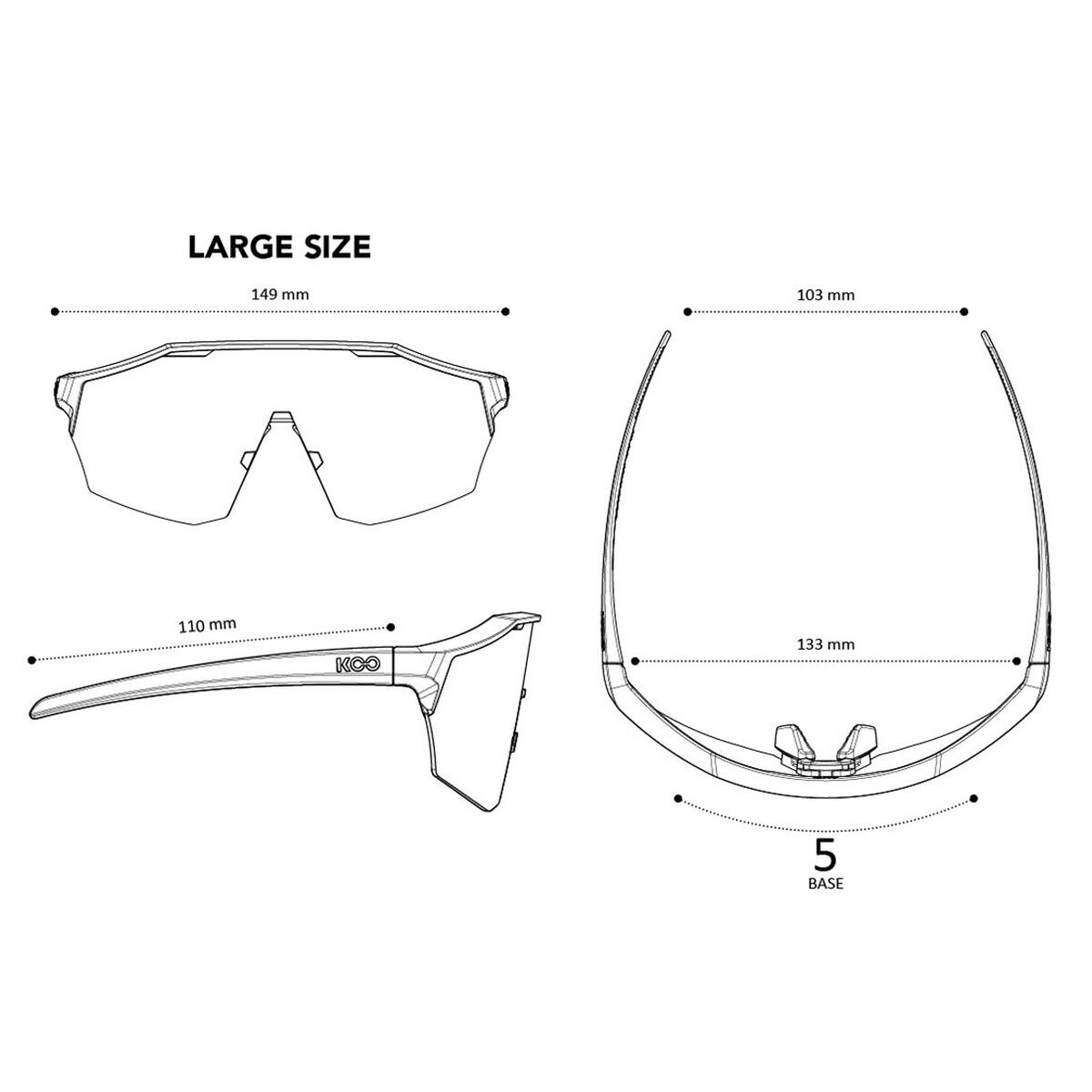 Koo ALIBI Sunglasses - Matt Dark Blue/Photochromic Red Mirror Lens