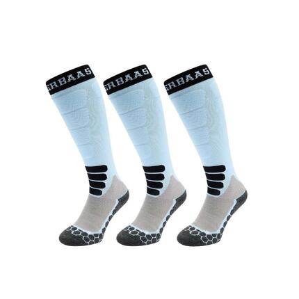 Skarpety narciarskie - Merino Wool Pro - 3 pary - Niebieskie