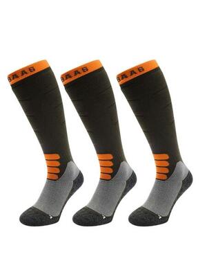 Skisokken - merinowol pro - 3 paar - olive green