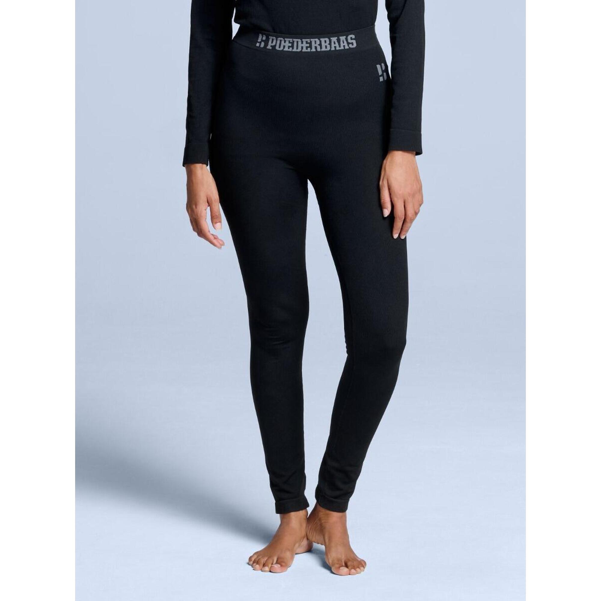 Poederbaas - Leggings Thermiques - Femme - Noir - Sous Vêtement Bas - Noir - Decathlon