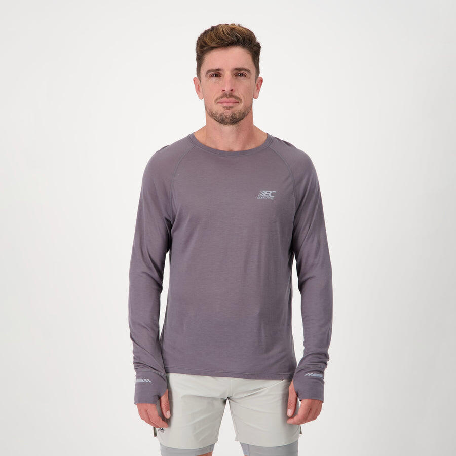 Bodycross - T-shirt Thermique Homme Running Thermo Long - T-shirt Manches Longues - Gris - 42 M/l - Decathlon