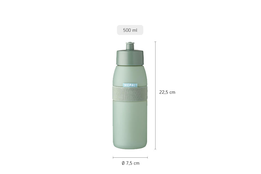 Bouteille de sport Mepal Ellipse 500 ml Noir Nordique 3/6