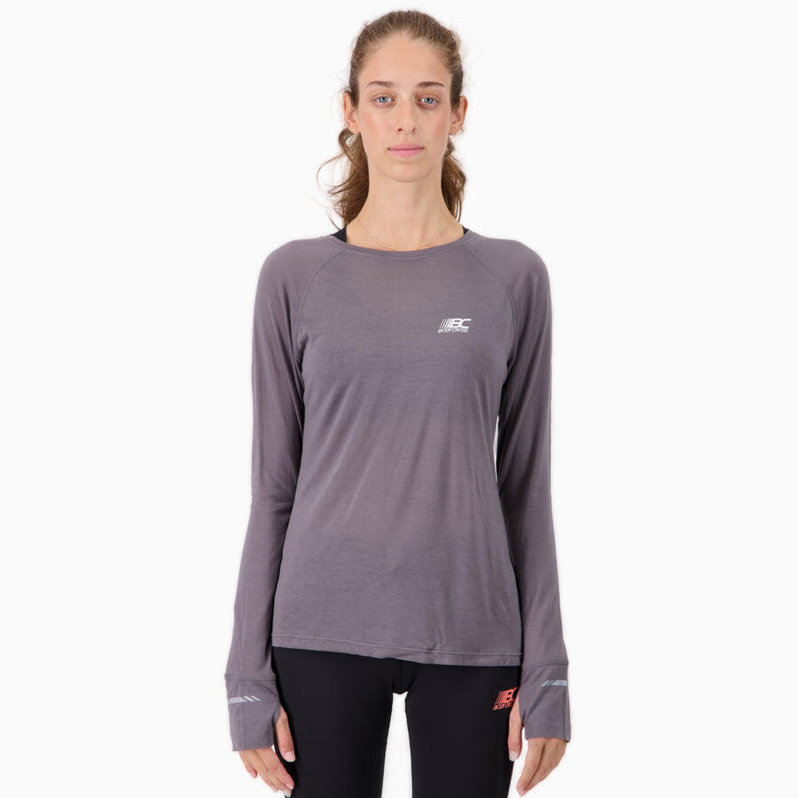 BODYCROSS Maglietta termica Donna Running THERMO LONG