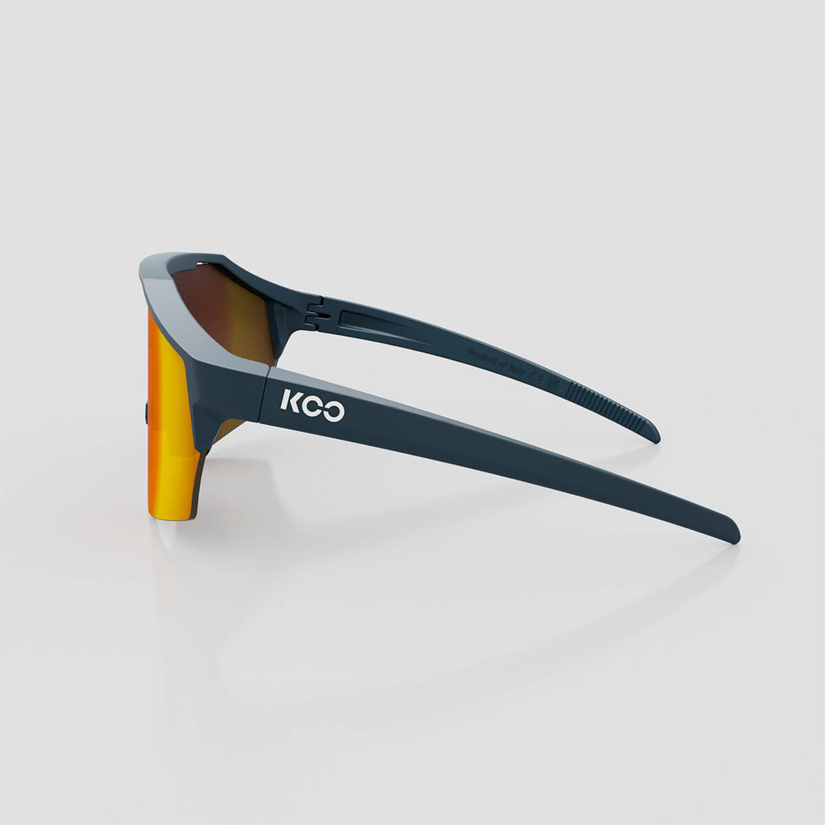 Koo ALIBI Sunglasses - Matt Dark Blue/Photochromic Red Mirror Lens