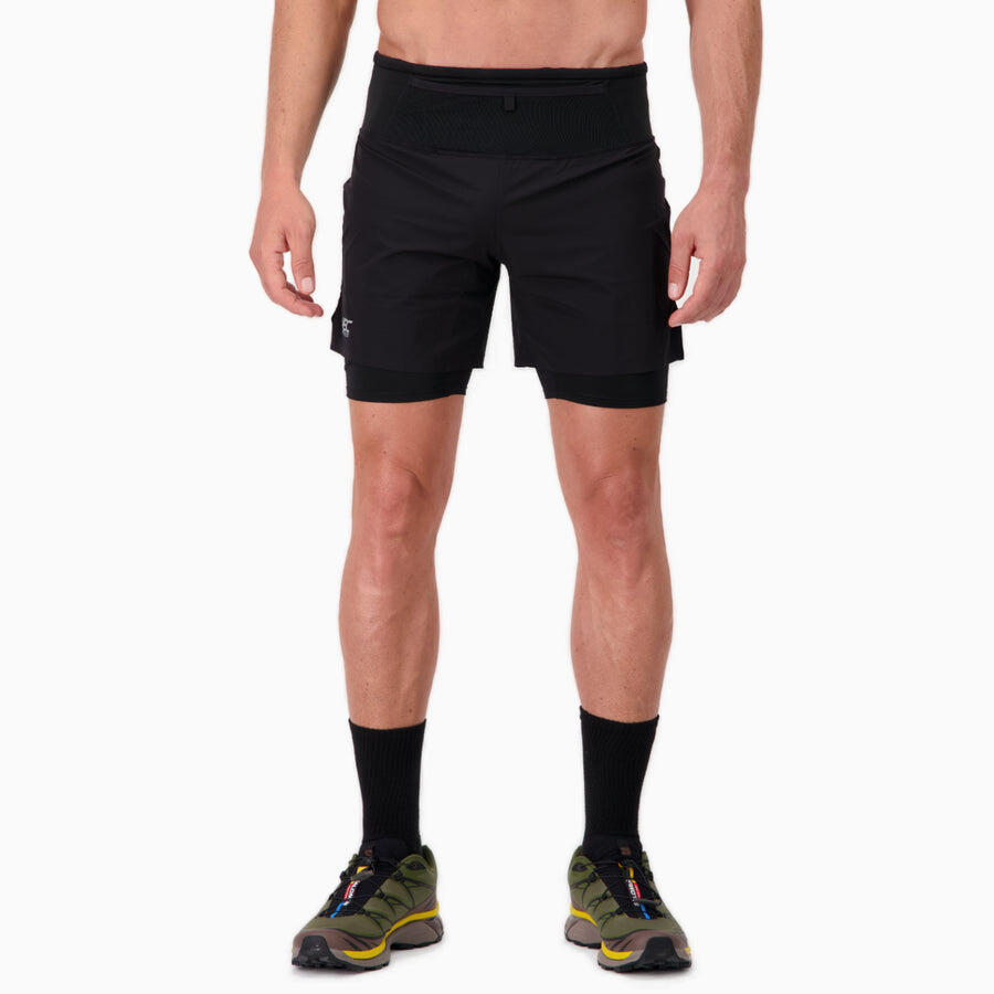 Short 2 in 1 Uomo Trail-Running PERFORMANCE MAX 3/7