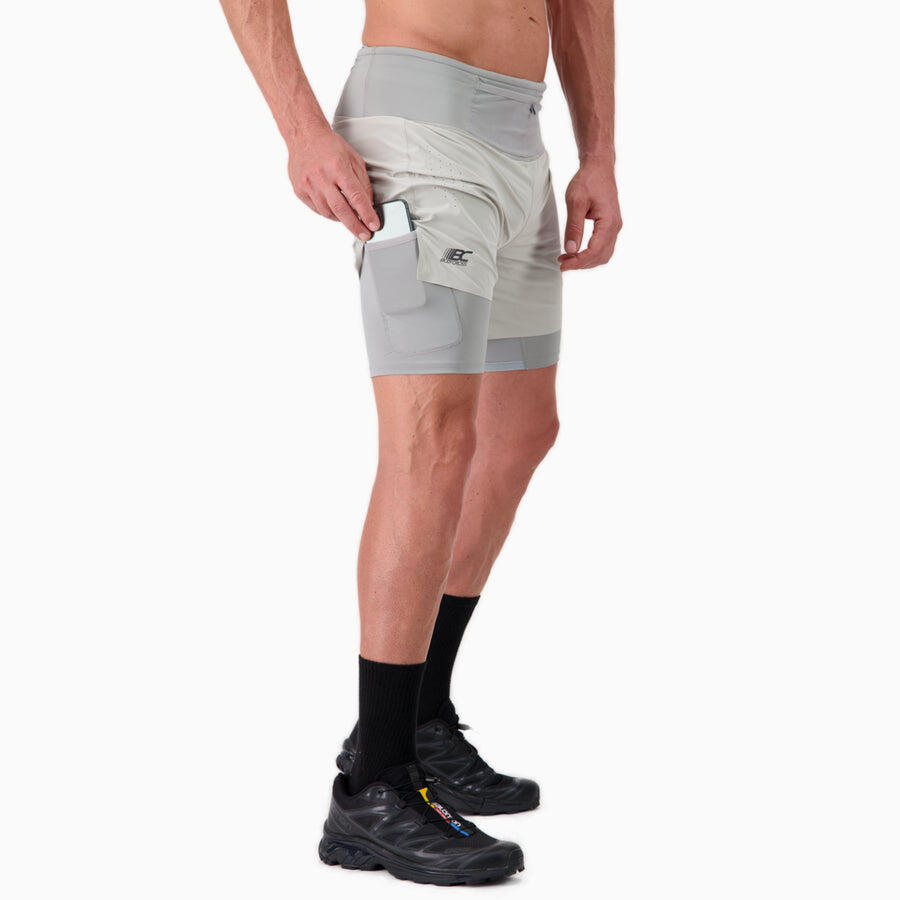 Short 2 en 1 Homme Trail-Running PERFORMANCE MAX 5/7