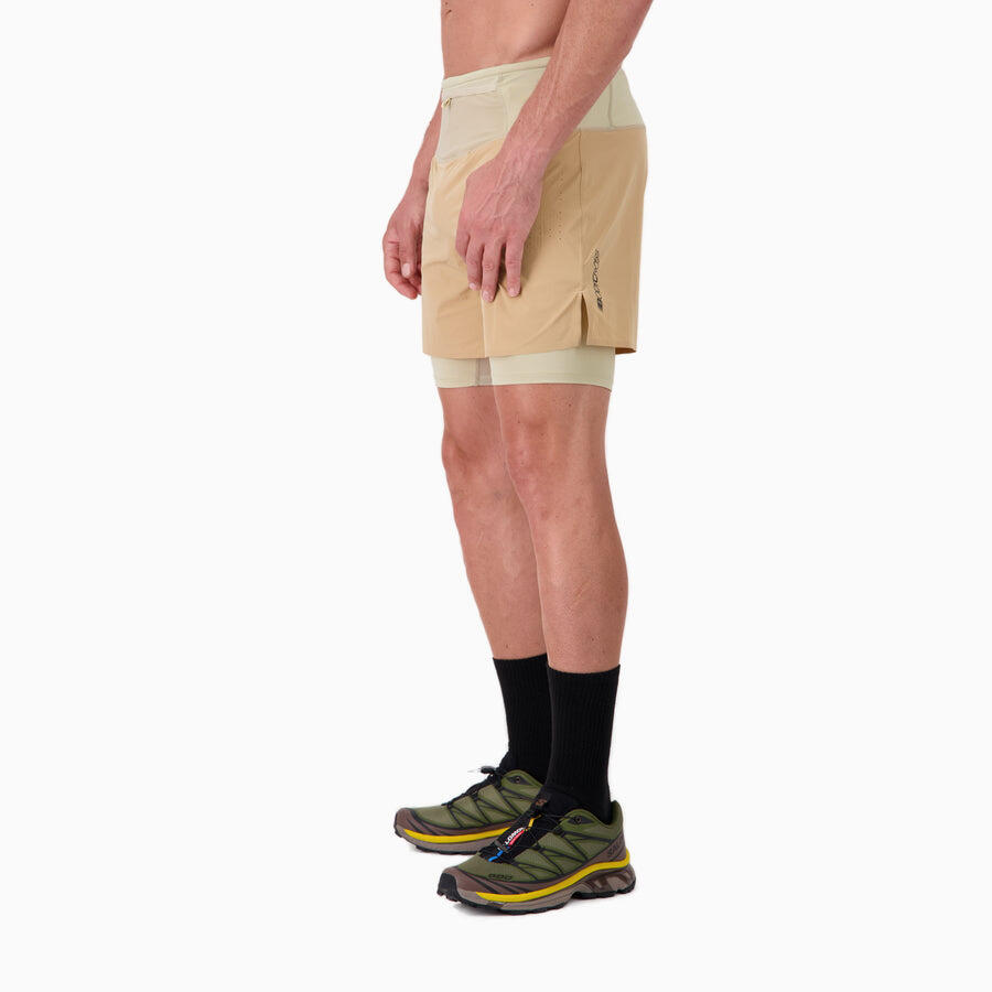 Short 2 en 1 Homme Trail-Running PERFORMANCE MAX 5/6