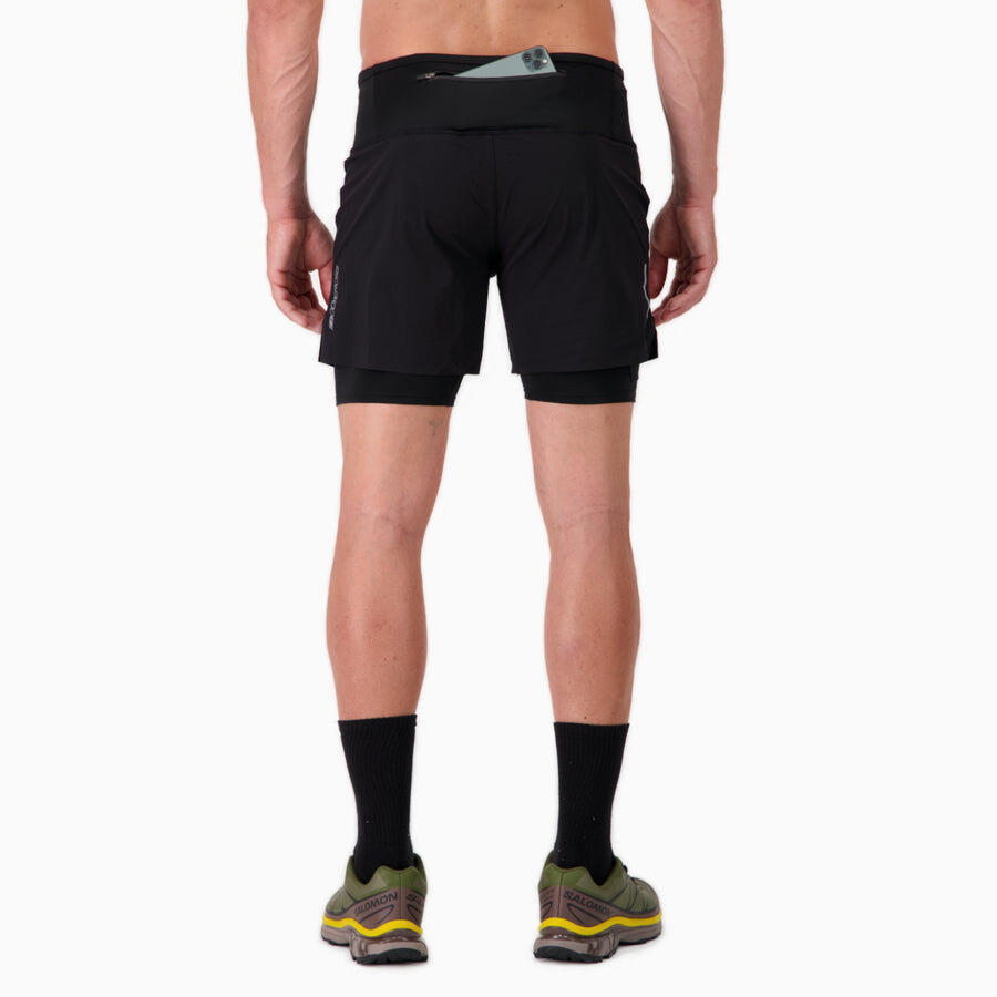 Short 2 en 1 Homme Trail-Running PERFORMANCE MAX 4/7