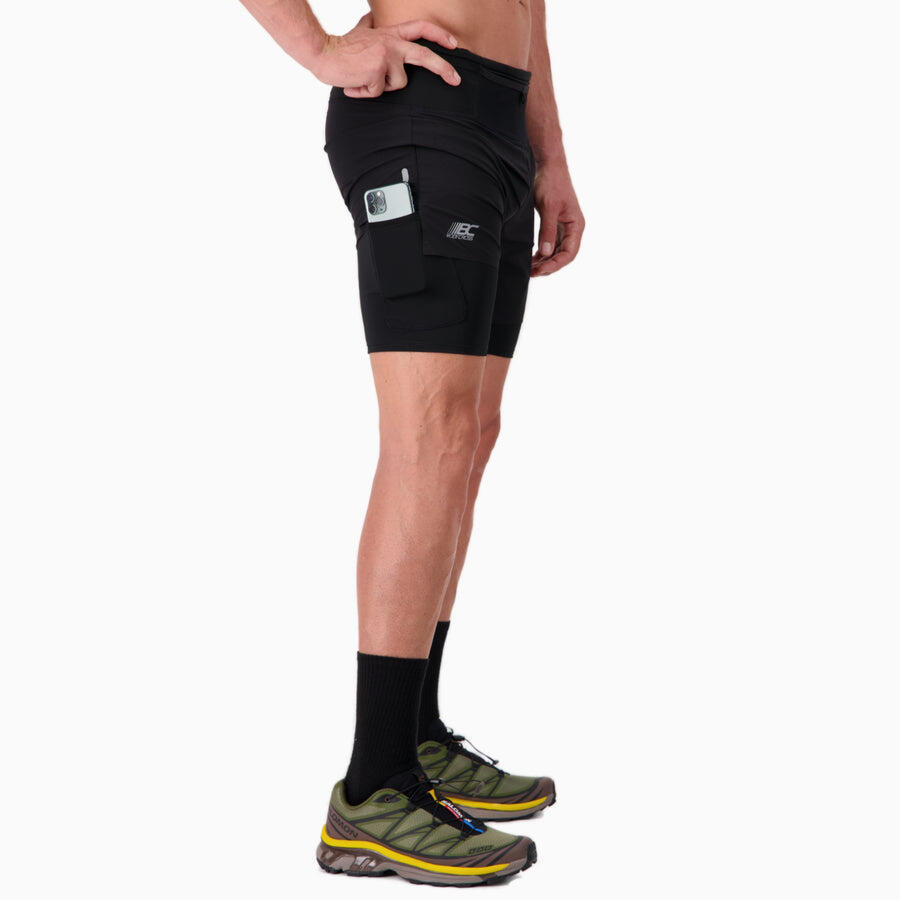 Short 2 in 1 Uomo Trail-Running PERFORMANCE MAX 6/7