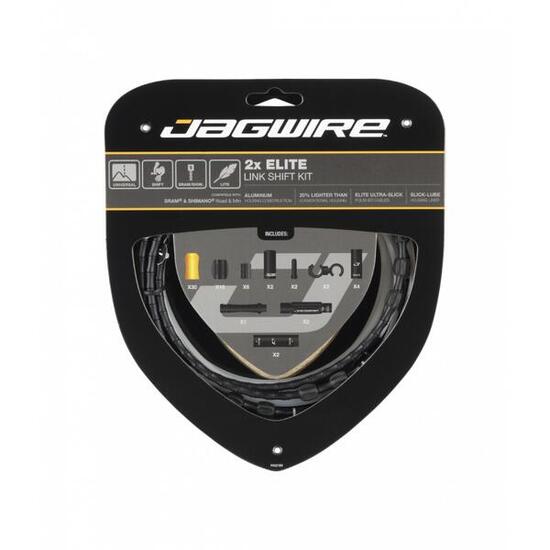 Kit Câbles et Gaines pour Dérailleurs Jagwire 2x Elite Link Shift Kit Noir