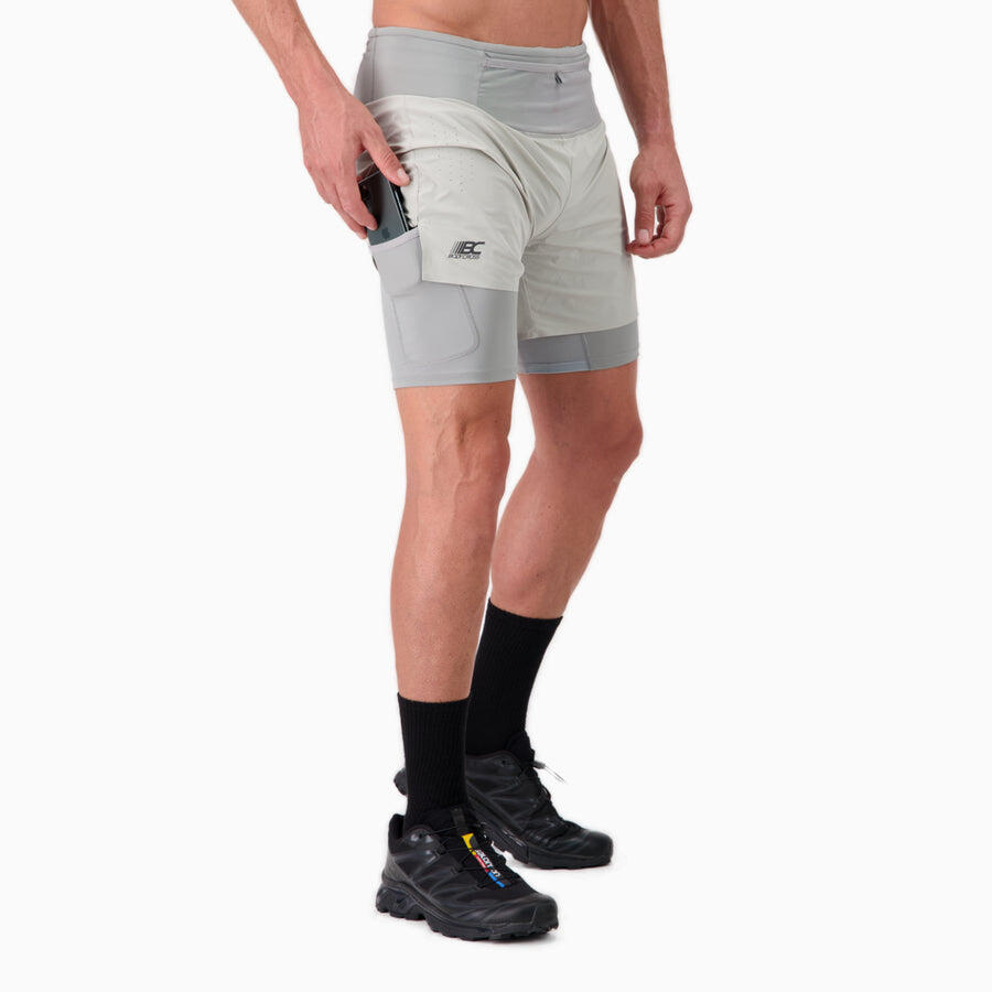 Short 2 en 1 Homme Trail-Running PERFORMANCE MAX 6/7