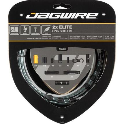 Jagwire kit de câbles de dérailleur 2X Elite Link Shift Ltd. Gris