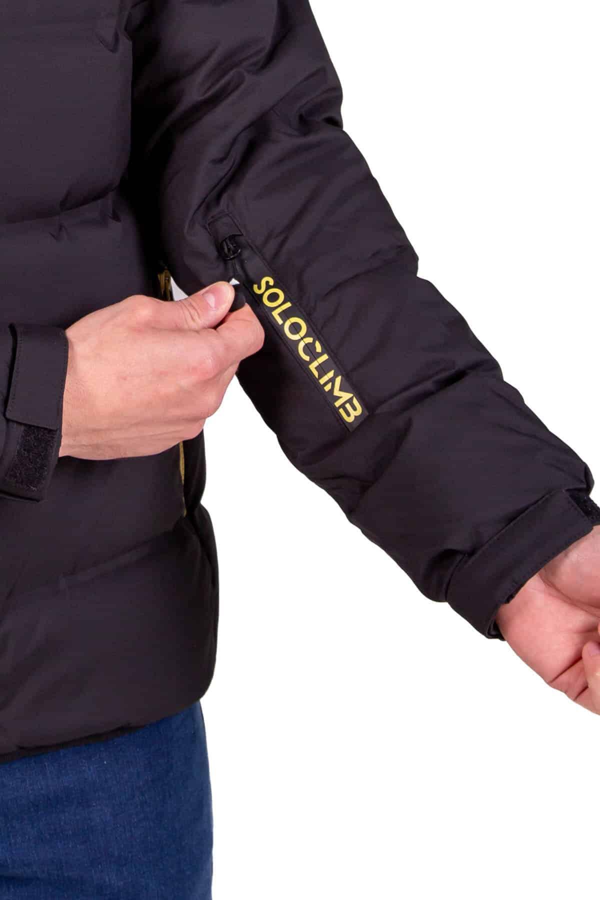 Casaco De Penas Wendigo para Homem Térmica e Impermeável Preto-Dourado 3/4