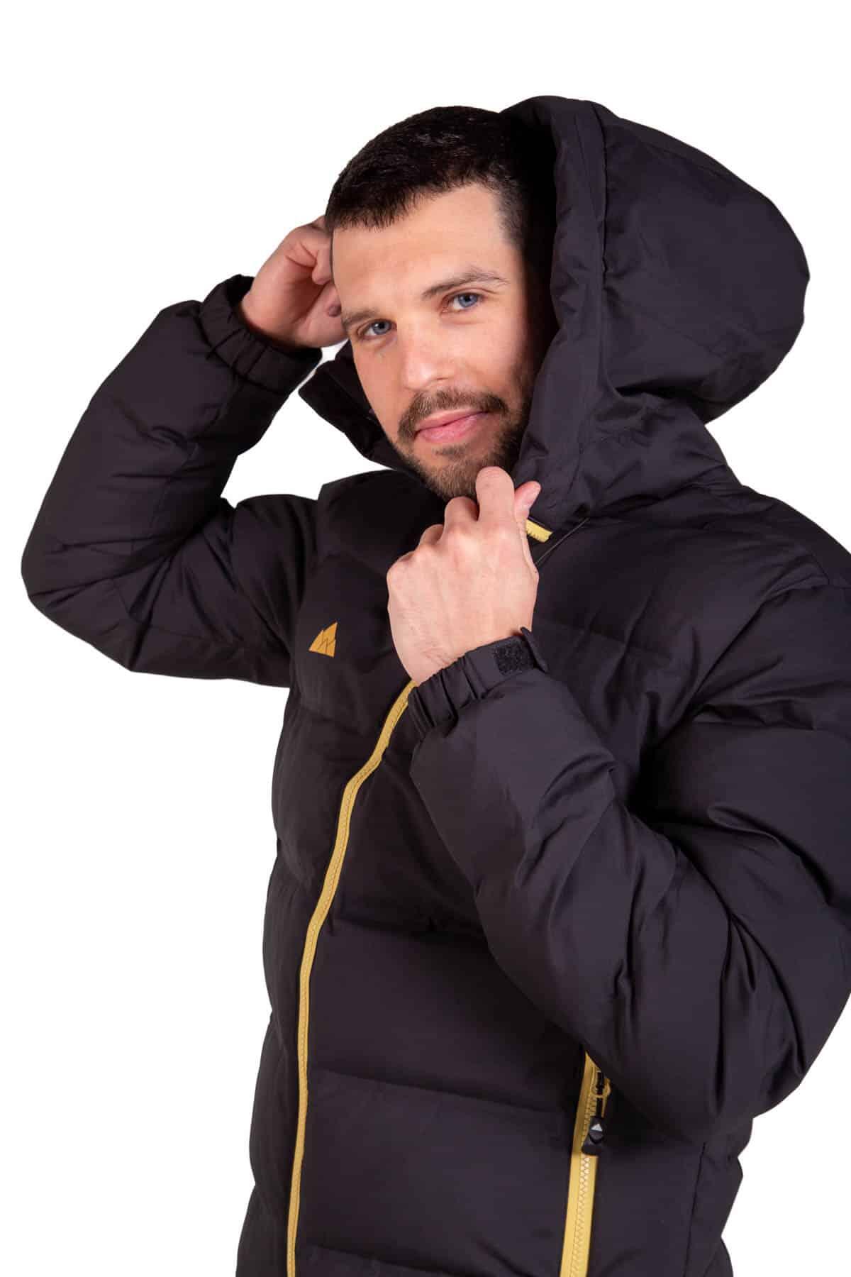 Casaco De Penas Wendigo para Homem Térmica e Impermeável Preto-Dourado 2/4