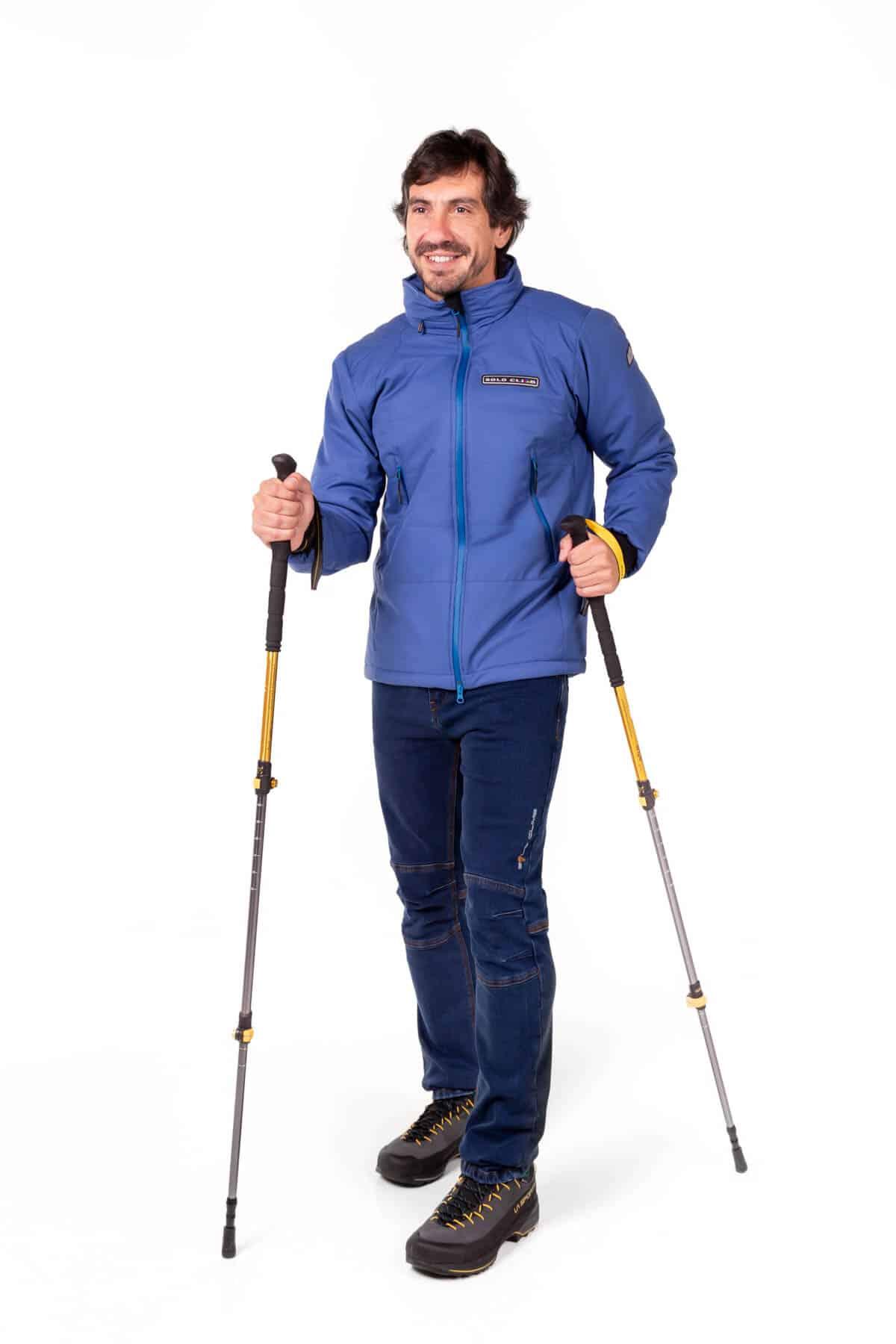 Chaqueta de Montaña Impermeable y Cortaviento Aspen Hombre Azul 4/5