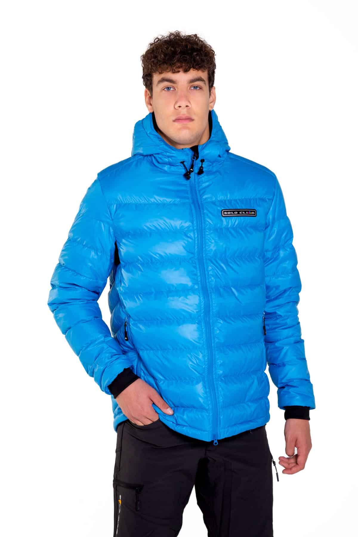 Casaco De Penas Khumbu Lite Trekking Homem Térmica Azul 4/4