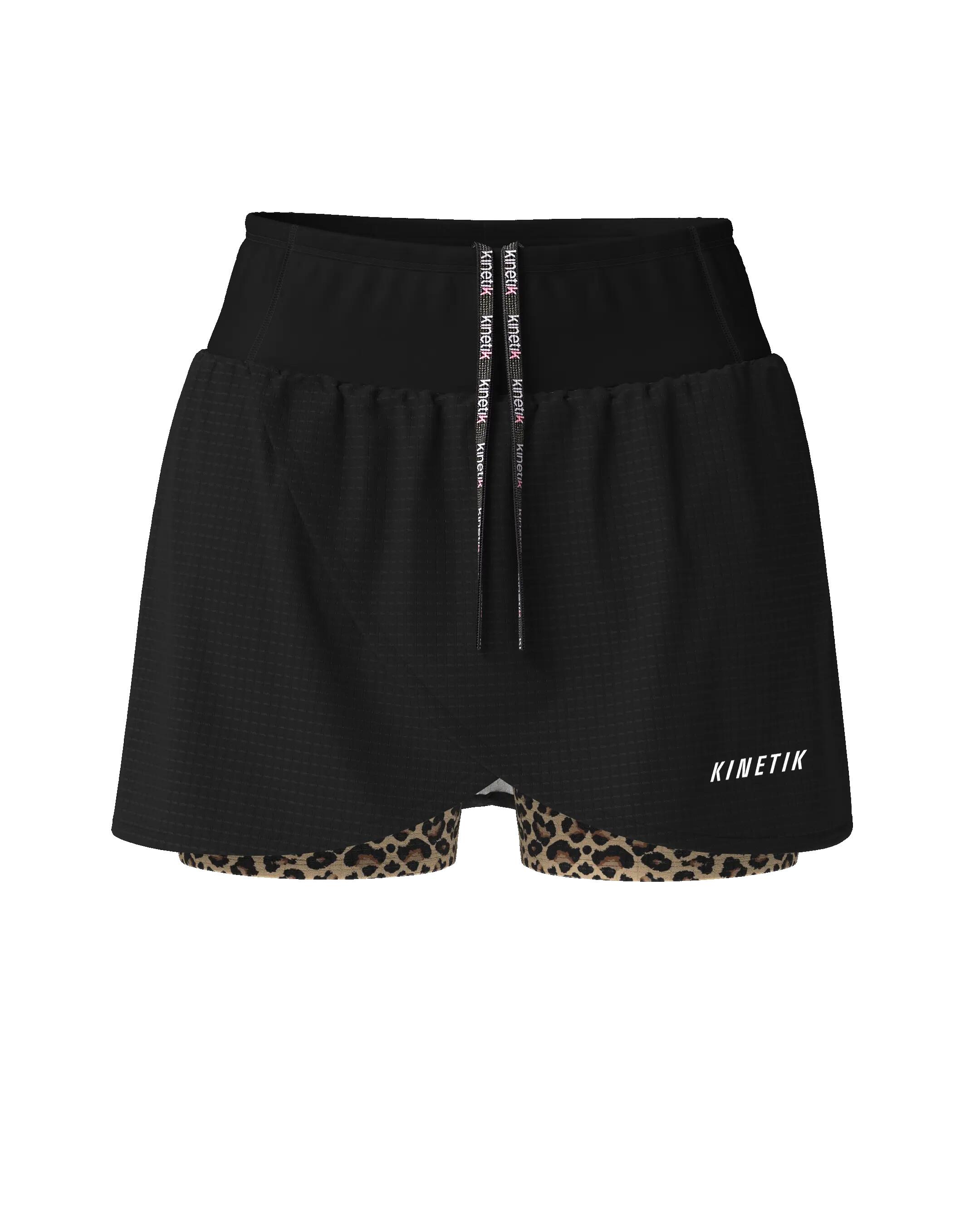 SHORT JUPE DE TRAIL RUNNING AEROK SKIRT LEOPARD 3/7