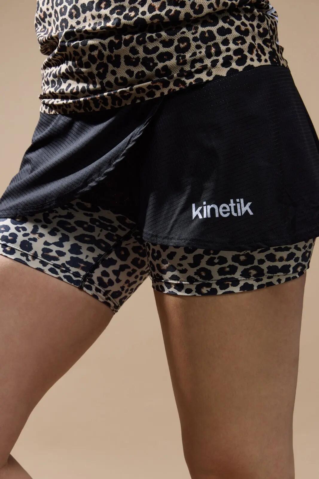 SHORT JUPE DE TRAIL RUNNING AEROK SKIRT LEOPARD 2/7